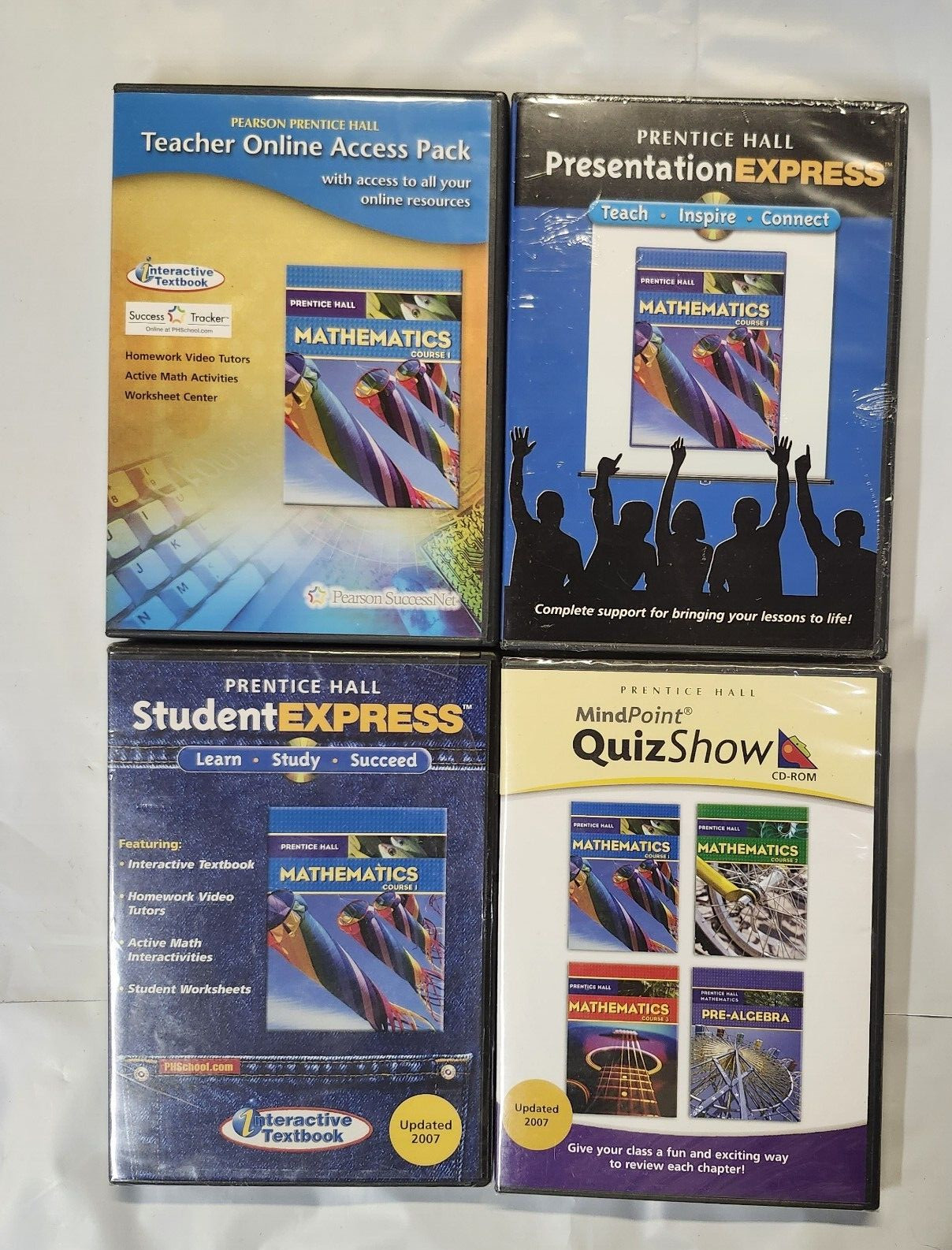Prentice Hall Mathematics Course 1 Set of 4 Teacher Online + Student Express CD
