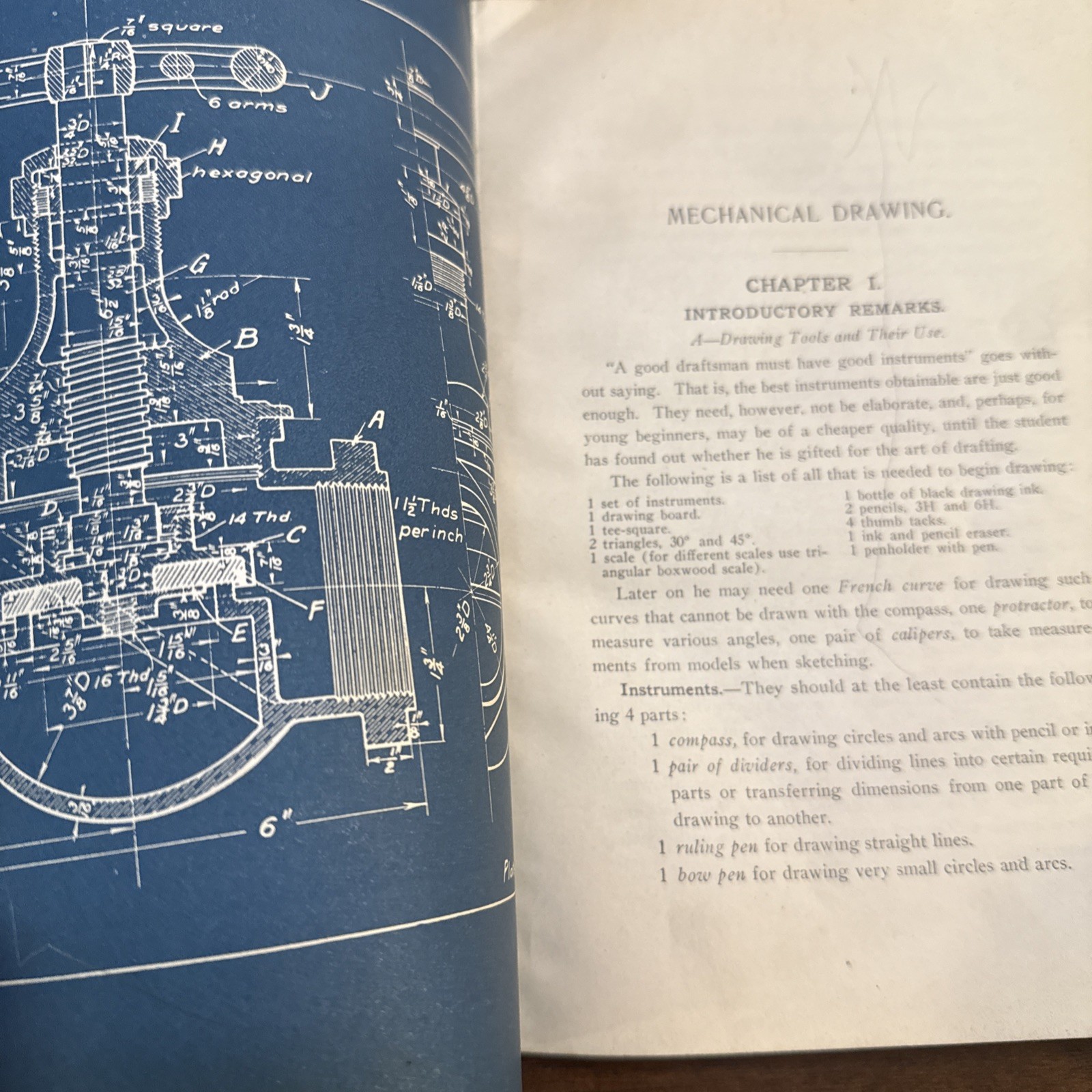 Audel’s Mechanical Drawing Guide 1927 Old Vintage Antique SC Book Illustrated