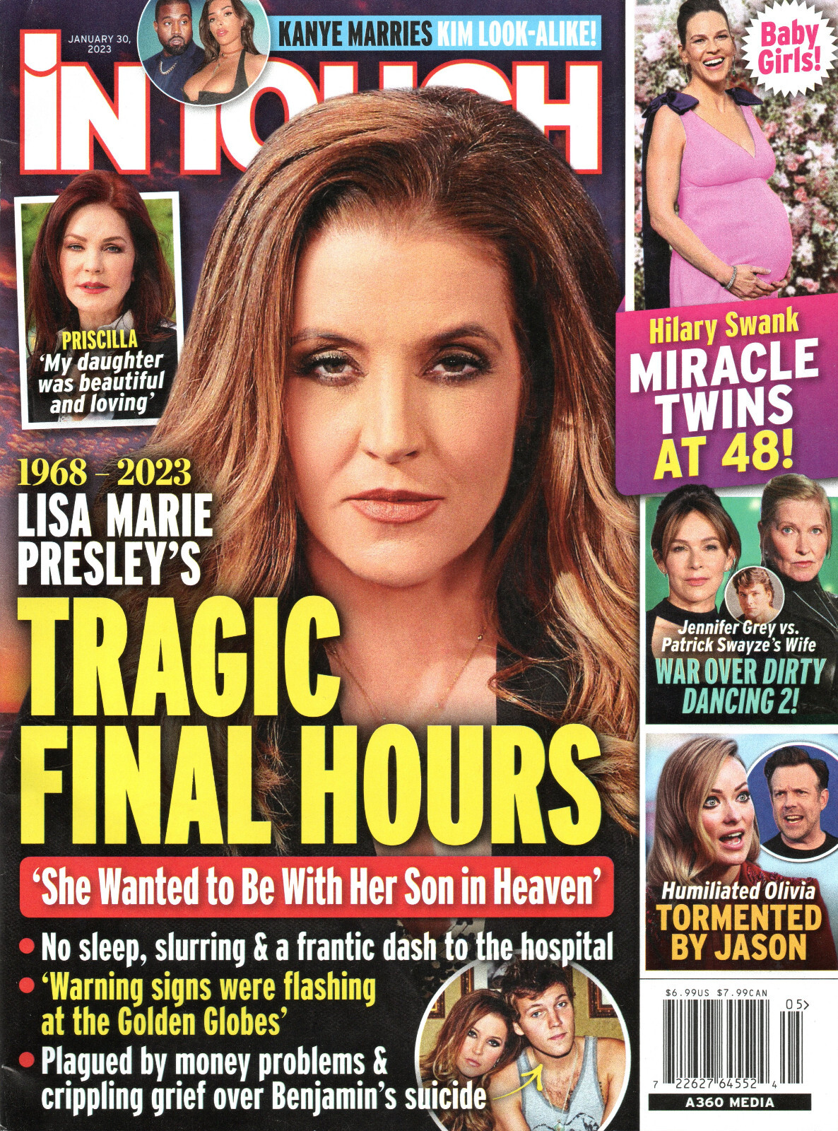 IN TOUCH Magazine January 30 2023 Lisa Marie Presley Hilary Swank Olivia Wilde
