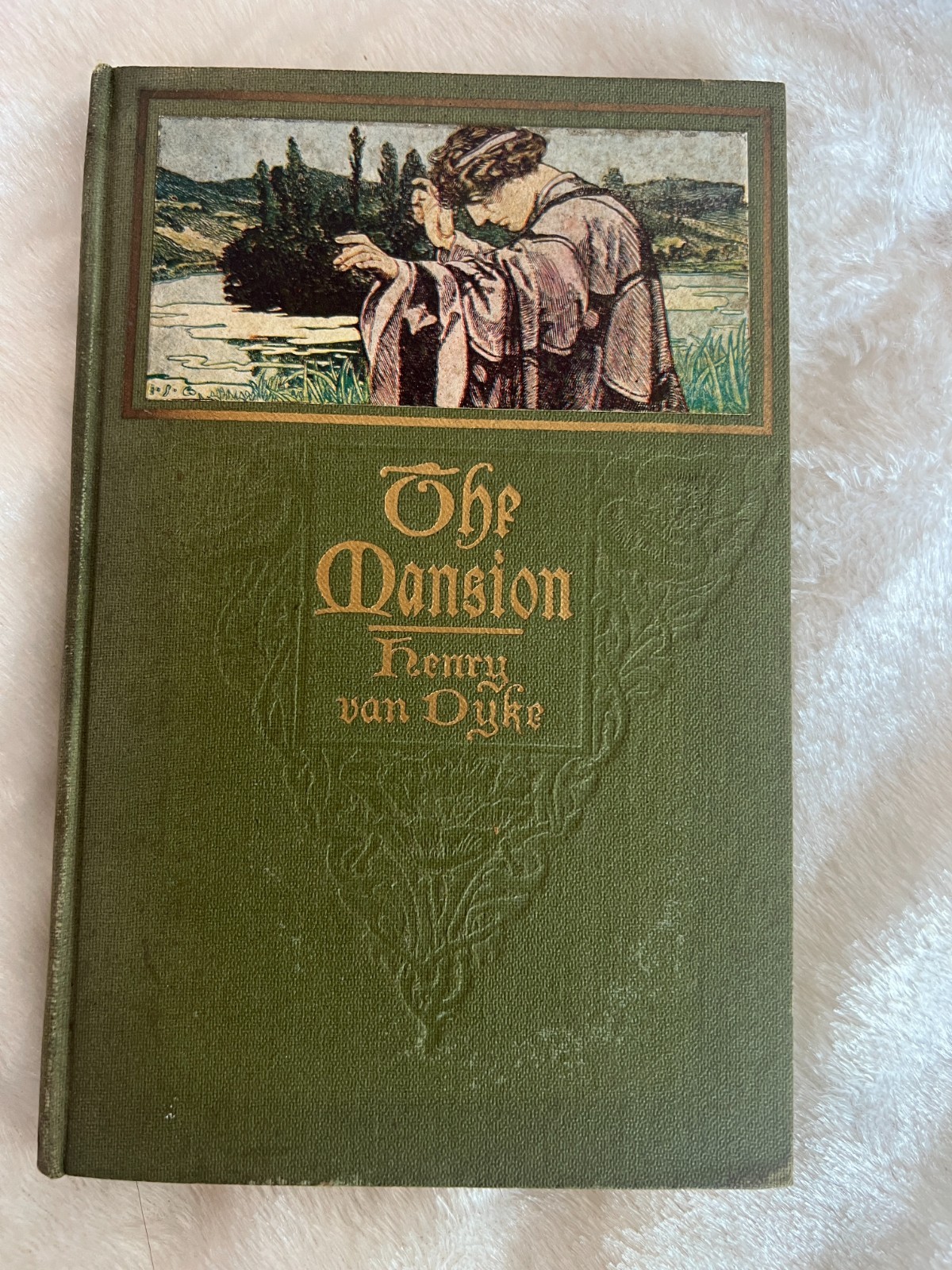 The Mansion Henry Van Dyke 1911 HC Illustrated Antique Book Harper 1st Ed Green