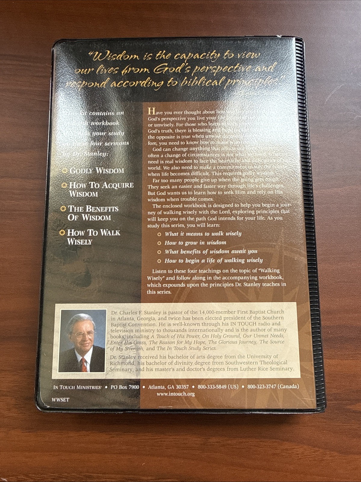 Charles Stanley Bible Study Audio VHS Cassette Books Walk Wisely