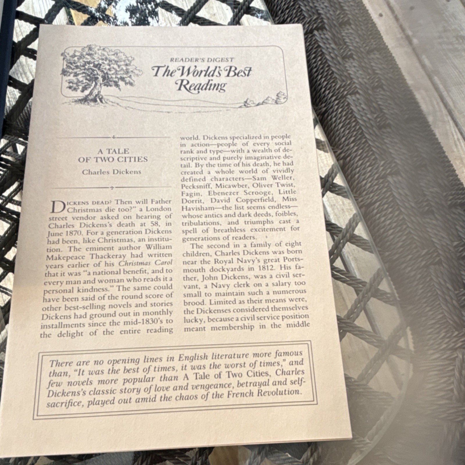 Reader’s Digest The World’s Best Reading A Tale of Two Cities Illustrated