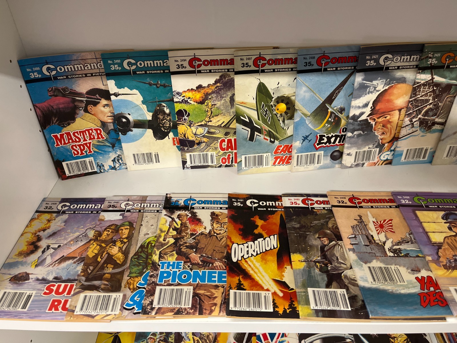 Mixed Lot 92 Commando War Comics Issues #2400-2599 Vintage UK Military Lot