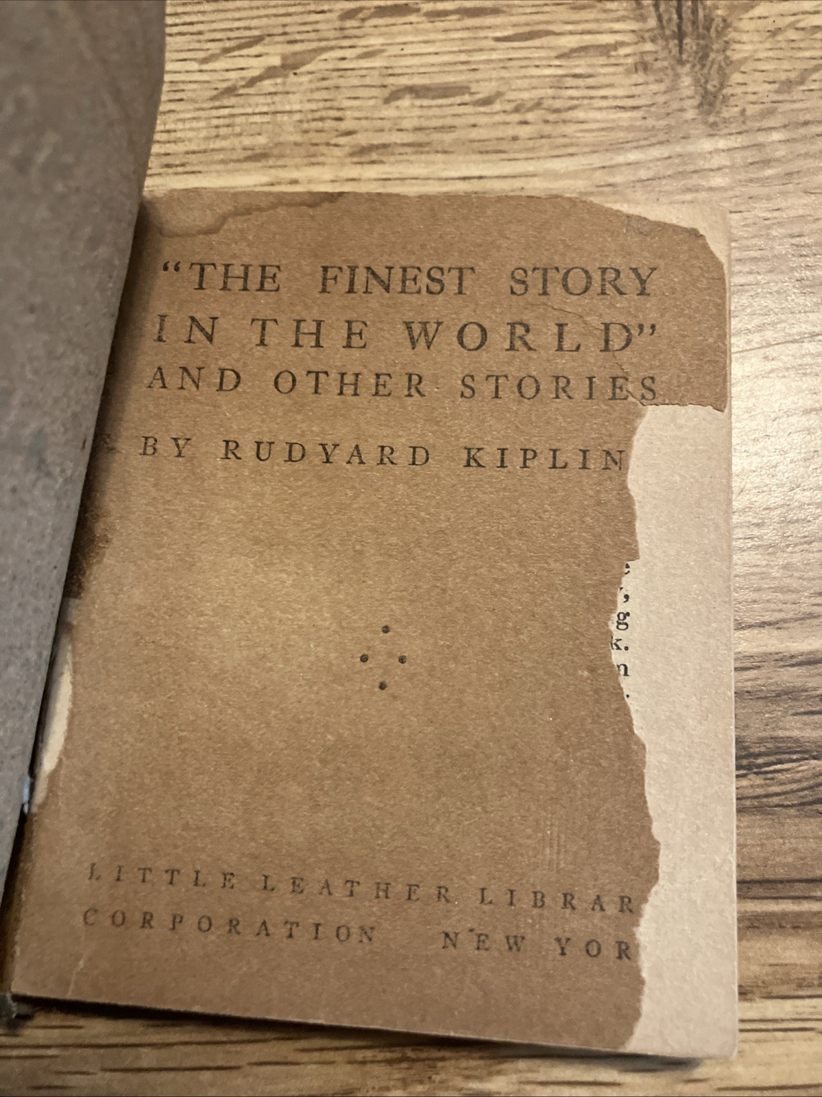 The Finest Story in the World – Rudyard Kipling (1920) Little Leather Library