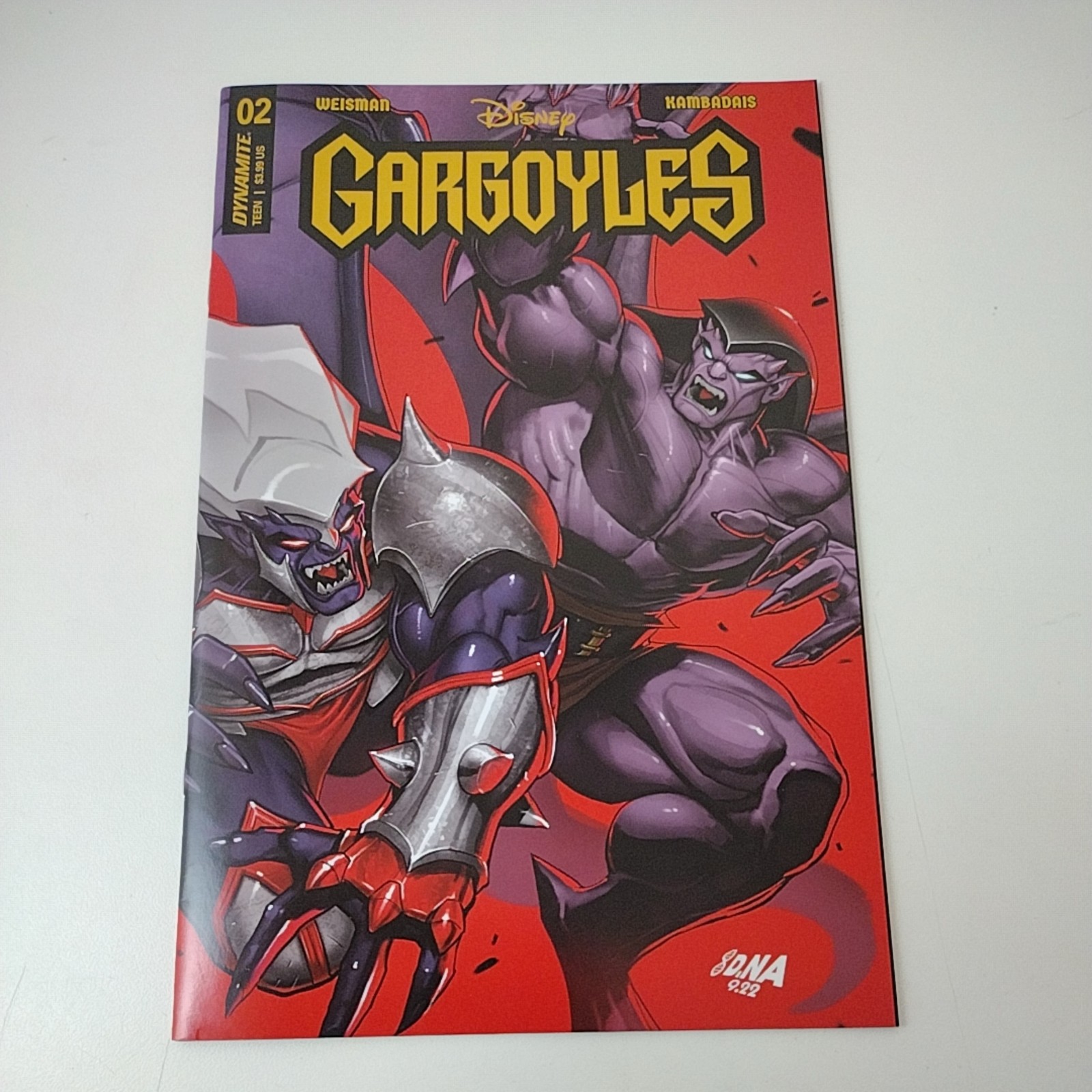 Gargoyles #2 Disney Dynamite Greg Weisman Comic Book Main Cover 2022 Nakayama