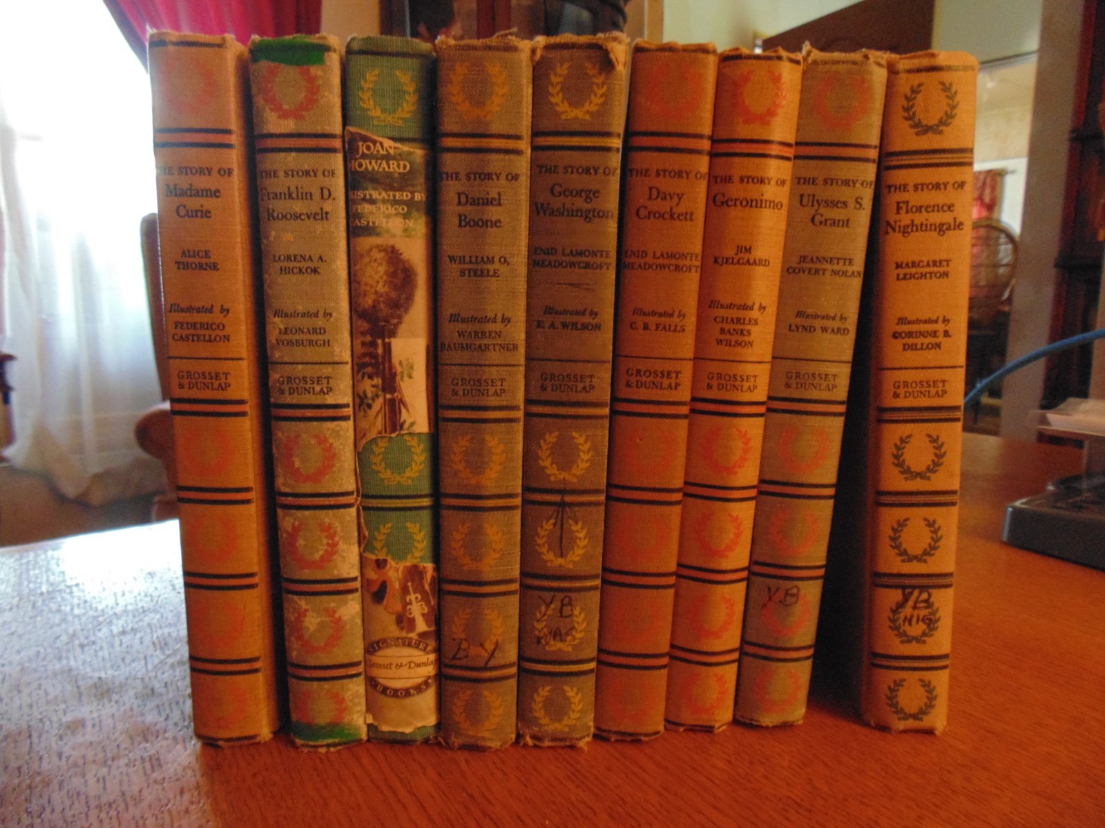 9 Signature Books HC History Homeschool Grosset & Dunlap