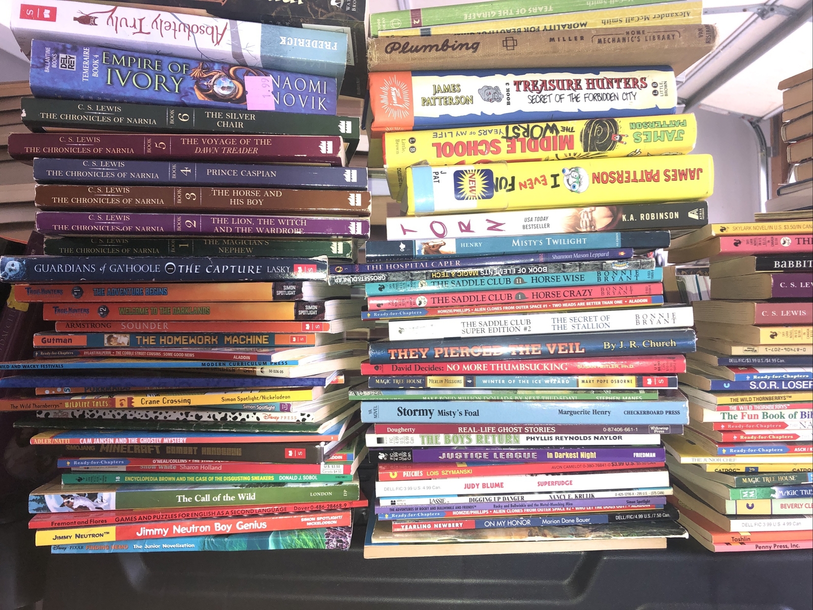 Middle School Children’s Book Lot Of 50 Assorted Ages 9 To 12 Very Good