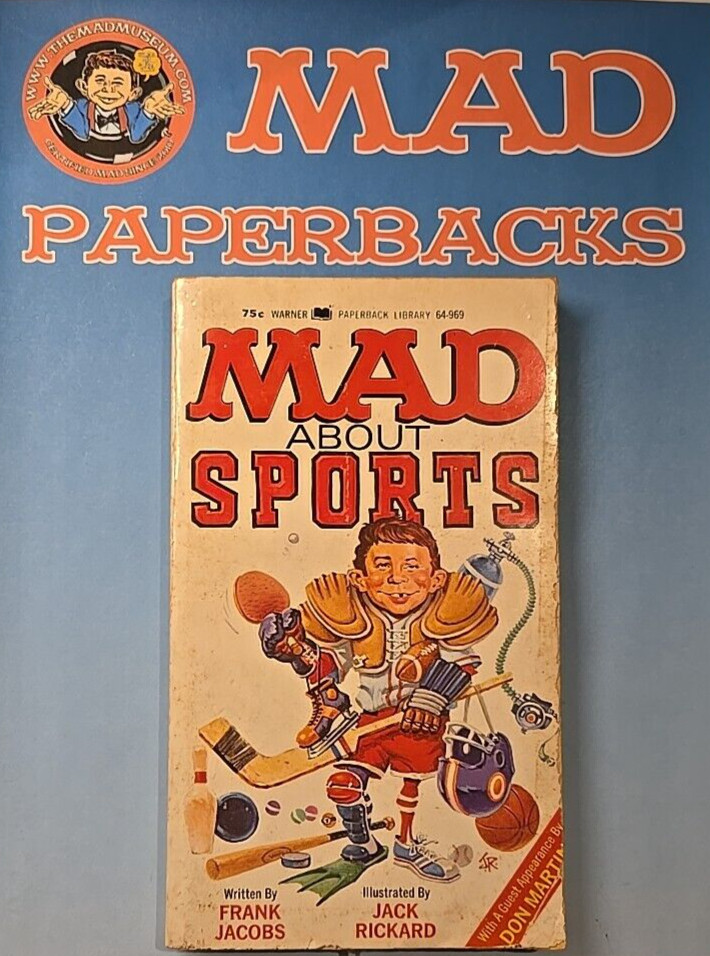 MAD Magazine Paperback Book: MAD ABOUT SPORTS 1972 Warner 1st Print G