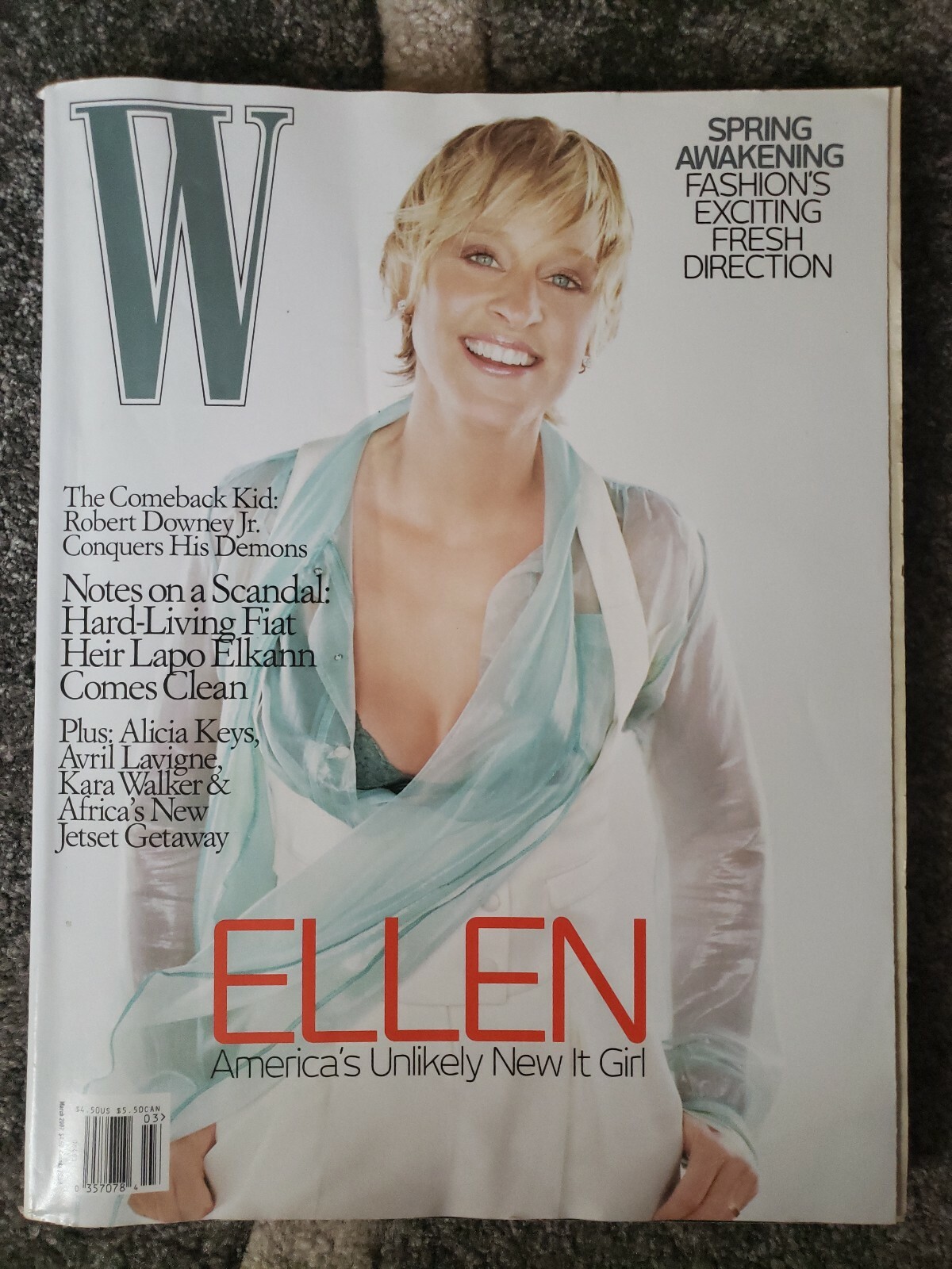 W Magazine ~~ March 2007 ~~ 3/07 ~~ Ellen DeGeneres ~~ F-3-1 ~~ 520 PAGES