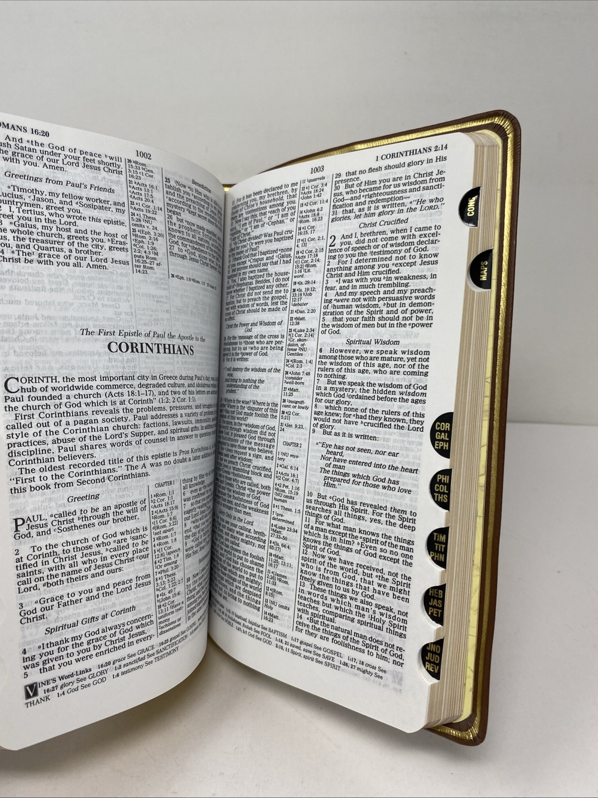 NKJV Vine’s Expository Reference Bible 3006BRV 1997 Leather Thumb-Indexed