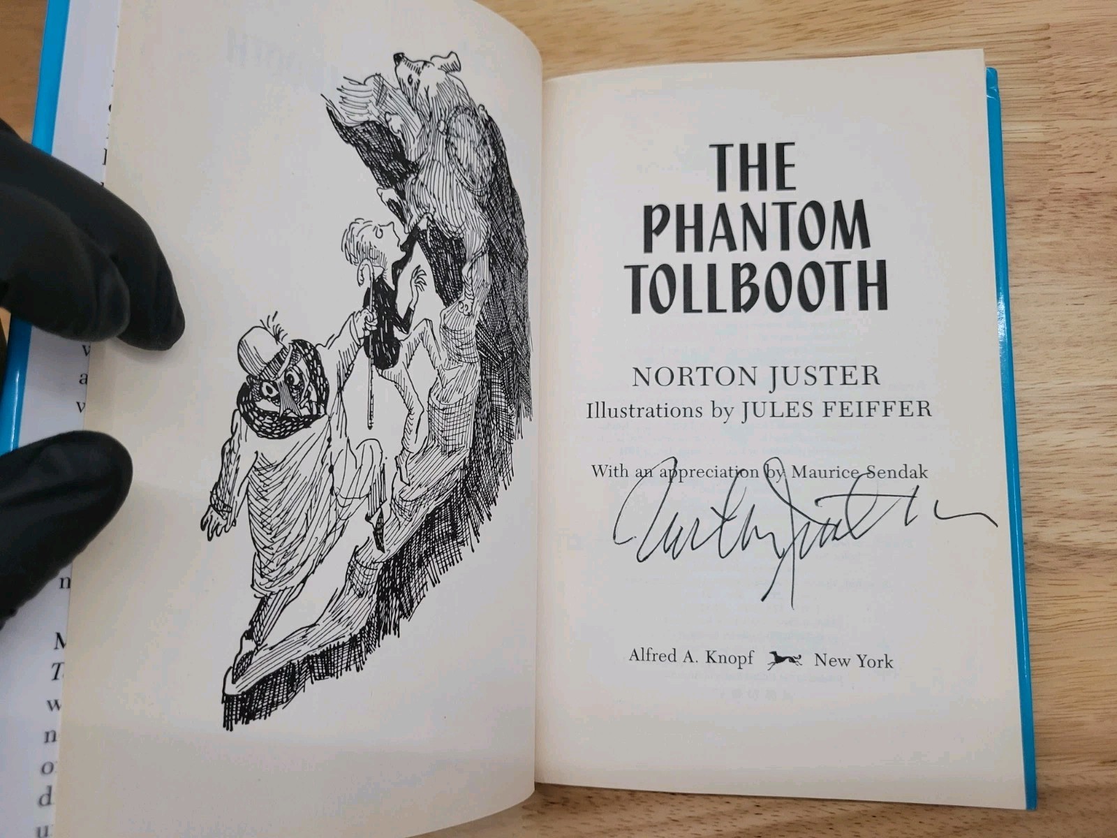 THE PHANTOM TOLLBOOTH Norton Juster SIGNED Hardcover Jules Feiffer Illus. NF/NF