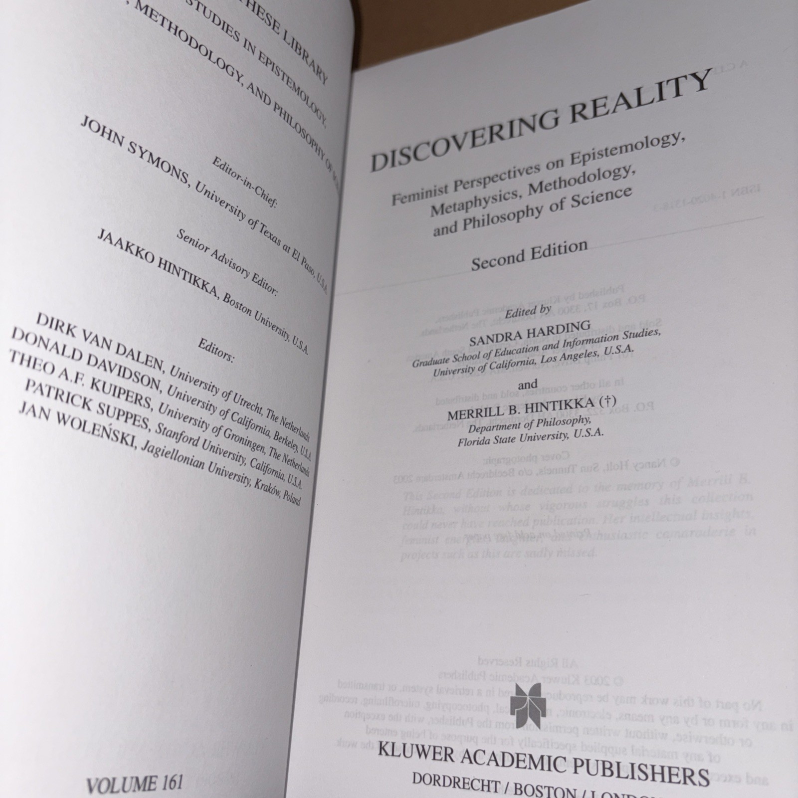 Synthese Library: Discovering Reality : Feminist Perspectives on…