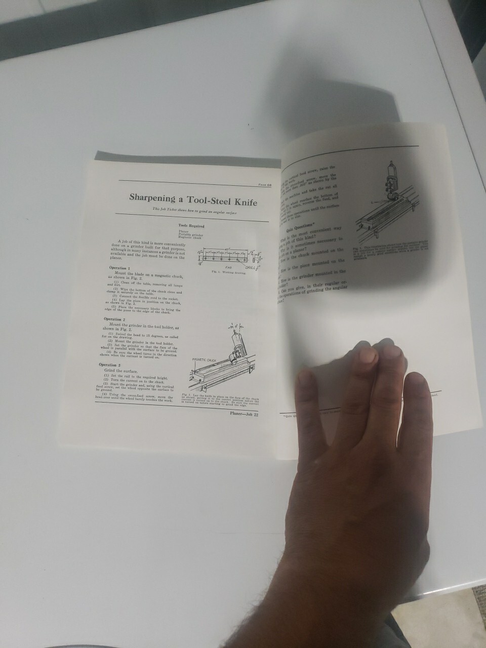 PLANER OPERATIONS By J. W Barritt *Excellent Condition* Lindsay Reprint
