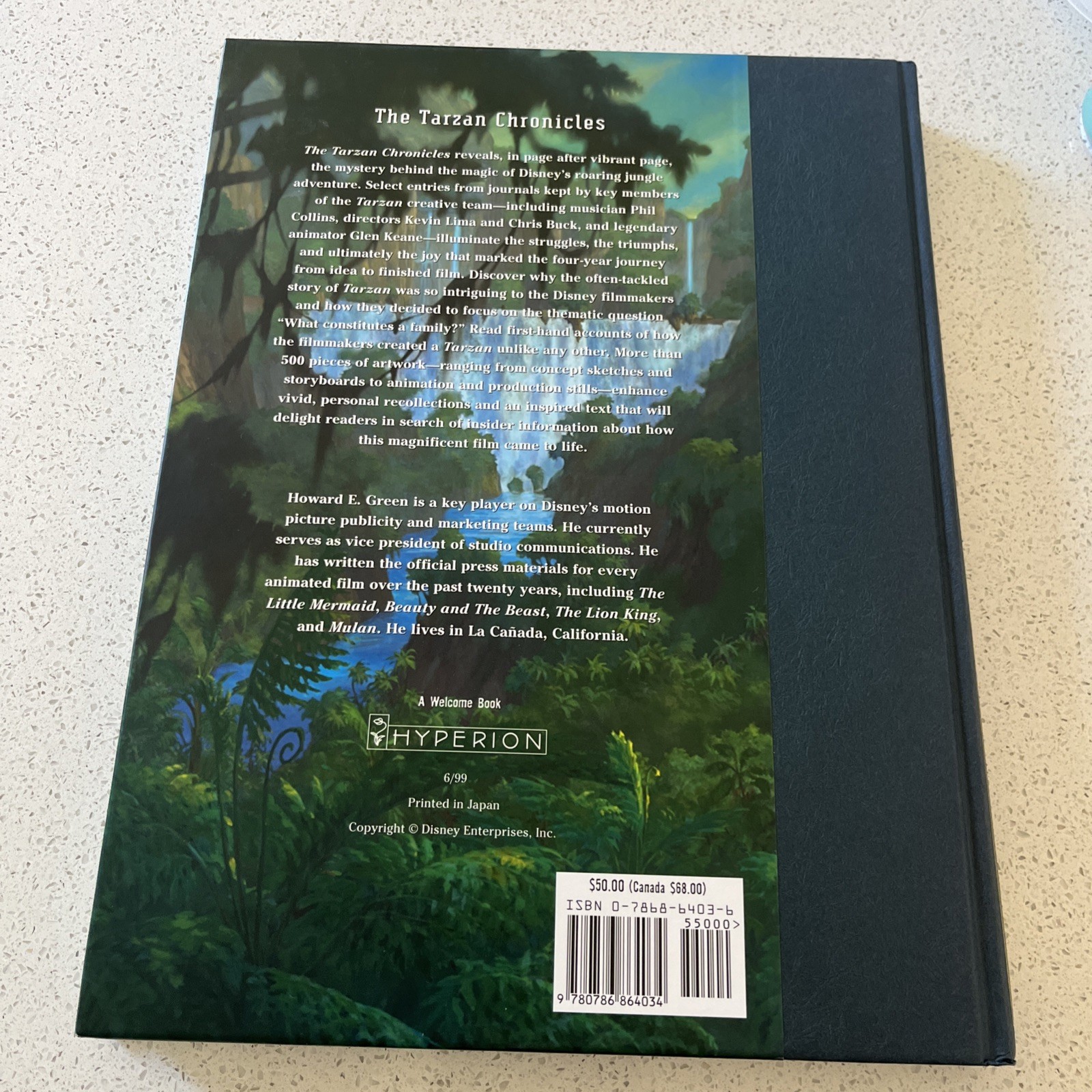 The Tarzan Chronicles by Howard E. Green Large Disney Hardcover Art Book 1999