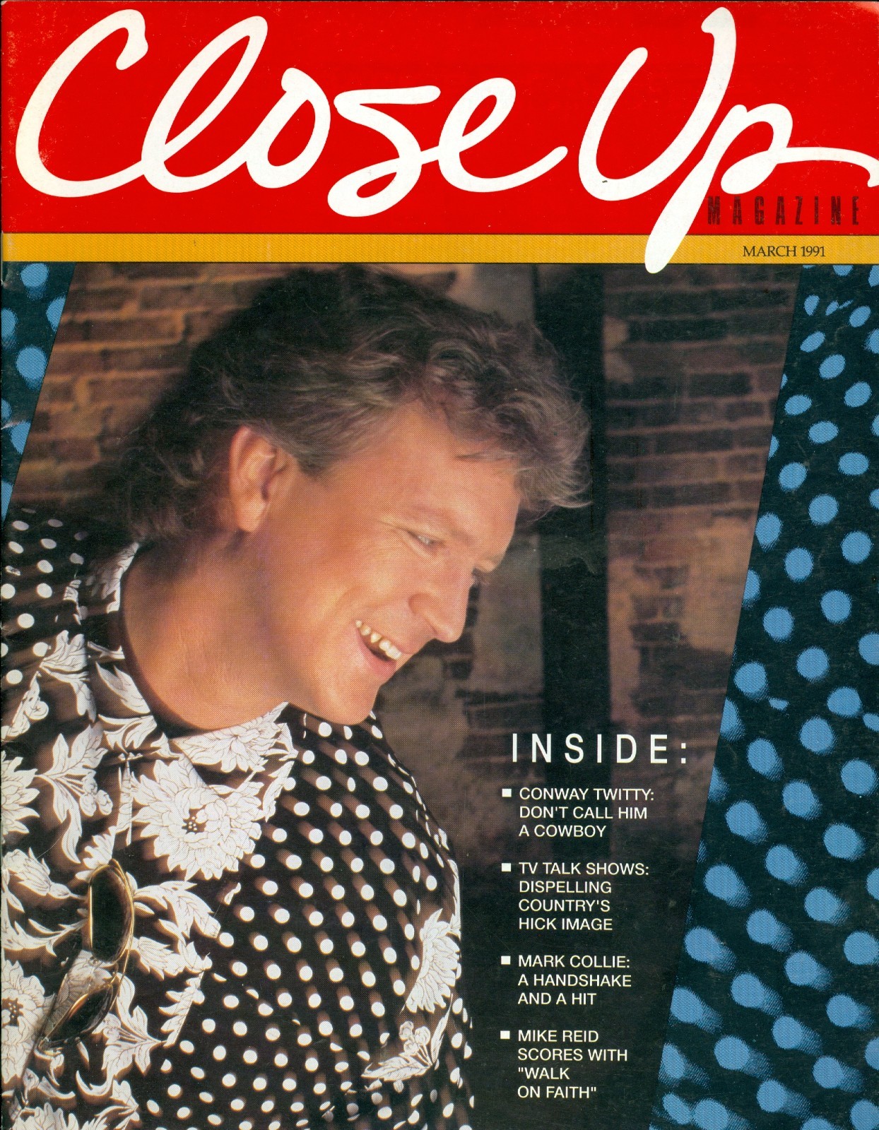 T. Graham Brown cover CMA Close Up magazine March 1991