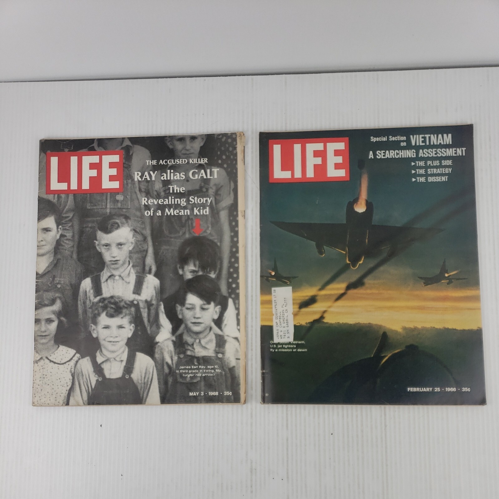 Lot of 12 Life Magazines 1962 – 1968; James Earl Ray, De Gaulle, Vietnam, Virus
