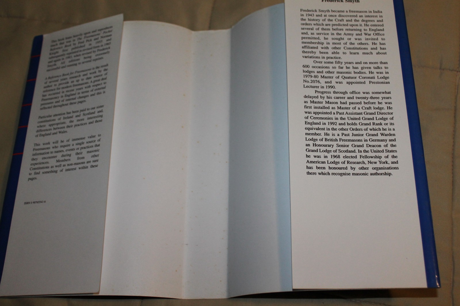 (1998 First Edition -England) A REFERENCE BOOK FOR FREEMASONS / Frederick Smyth