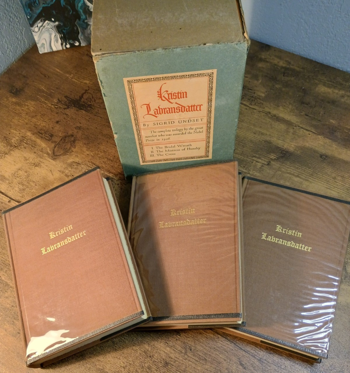*1946* Sigrid Undset~KRISTIN LABRANSDATTER TRILOGY~3 Vol Box Set~Alfred Knopf