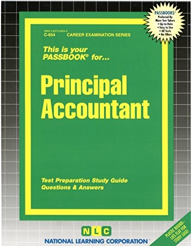 PRINCIPAL ACCOUNTANT(PASSBOOKS) (CAREER EXAMINATION SER. : By Jack Rudman *NEW*