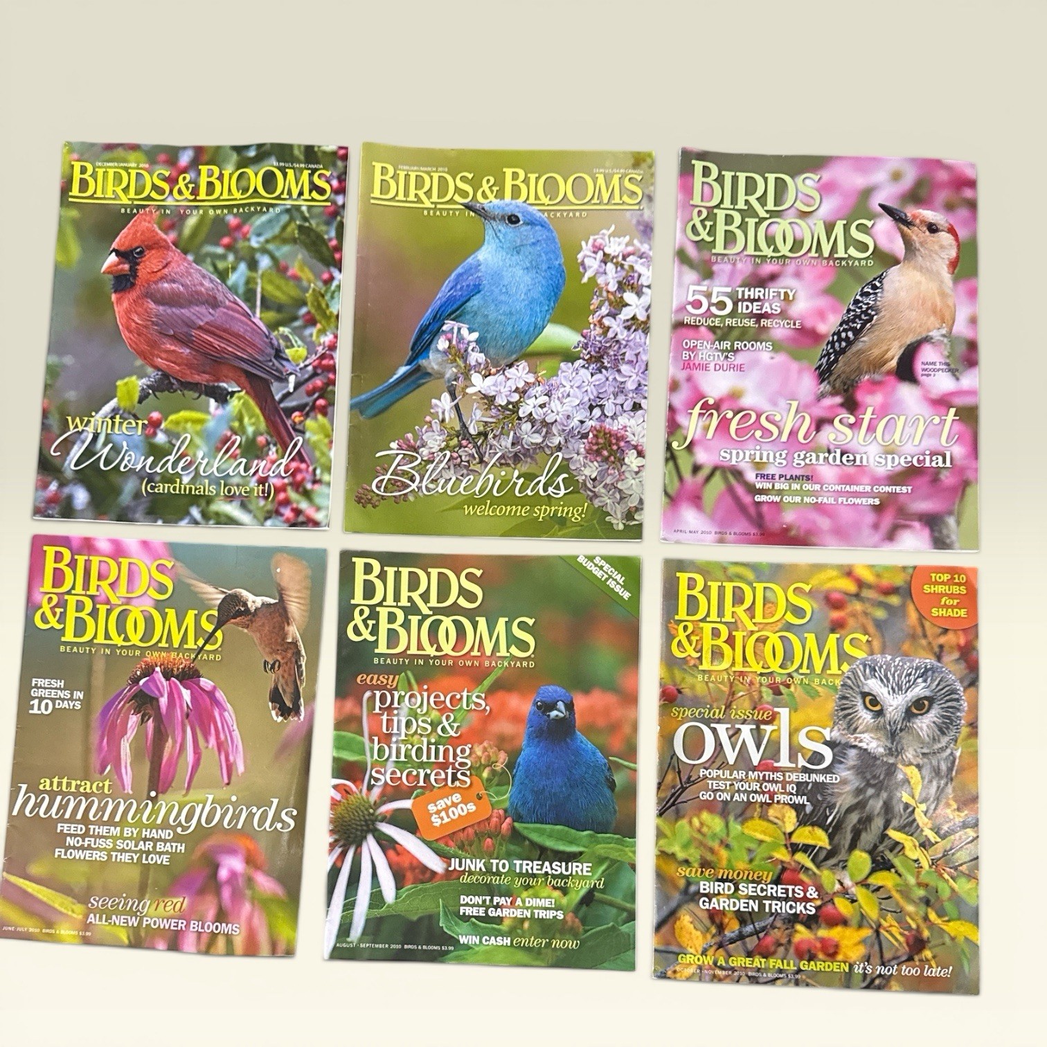 Birds & Blooms Magazine 2010 Complete Year Set 12 Issues Regular & EXTRA