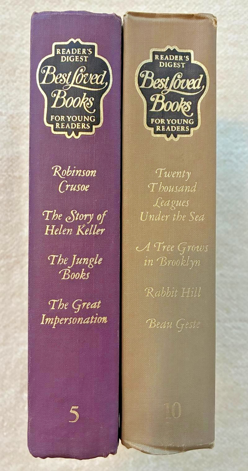 LOT OF 2-READER’S DIGEST Best Loved Books for Young Readers-1st Edit-Vol. 5 & 10