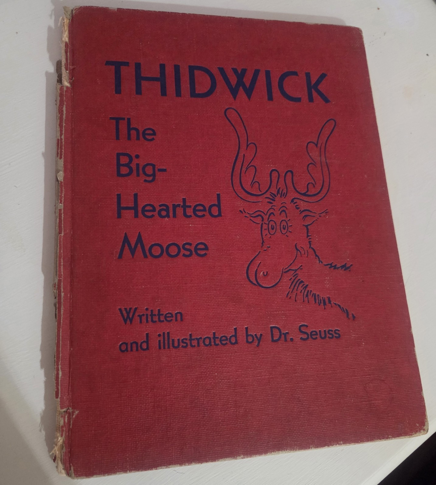 RARE 1948 Dr Seuss Thidwick the Big-Hearted Moose 1st Edition Variant Red Boards