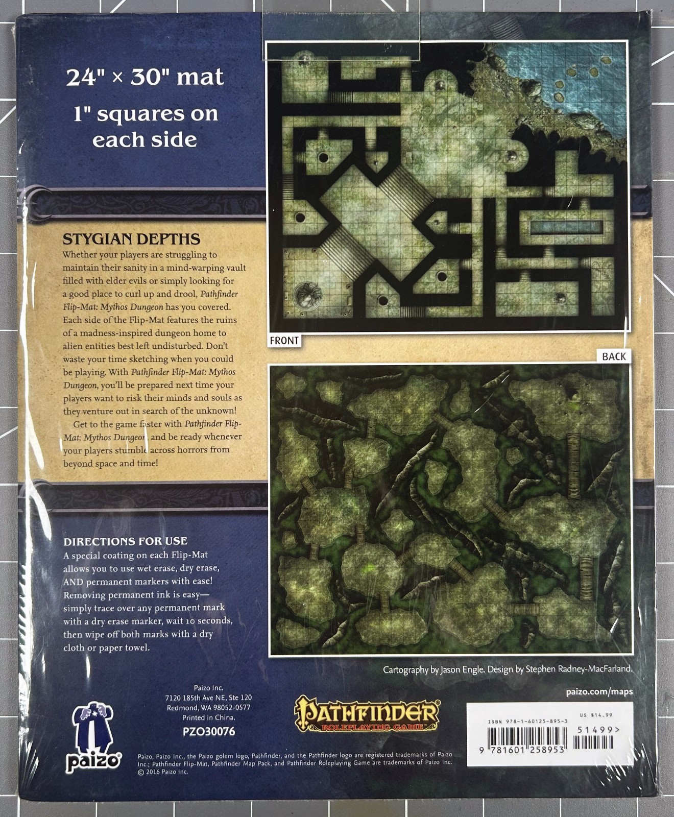 Pathfinder Flip-Mat – Bundle, Dungeon Theme, 6 Mats – 24”x30” Mats NEW & SEALED