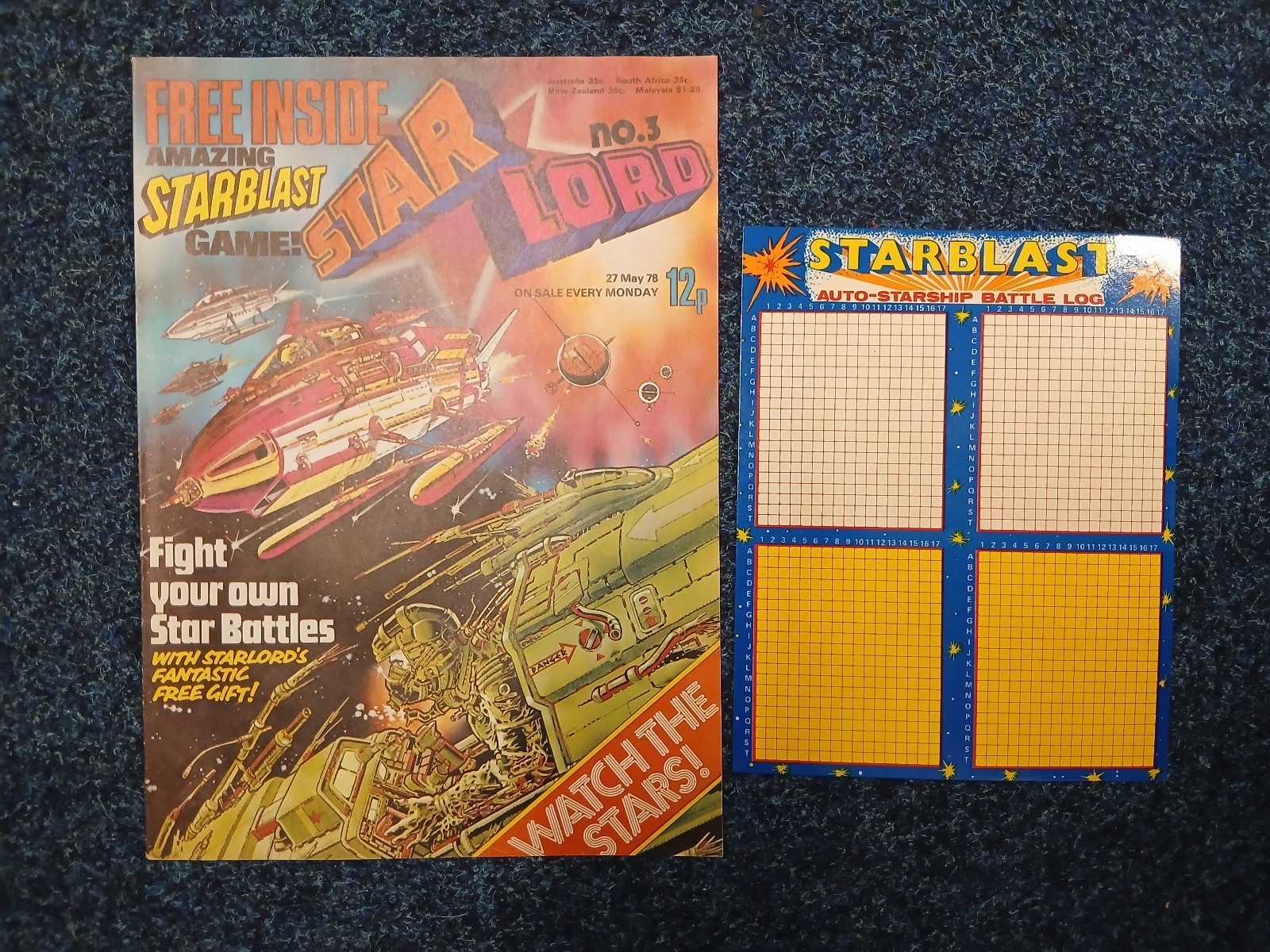 STARLORD 1978 Issue 3 & Free Gift STARBLAST 2000AD Strontium Dog RoBusters Comic