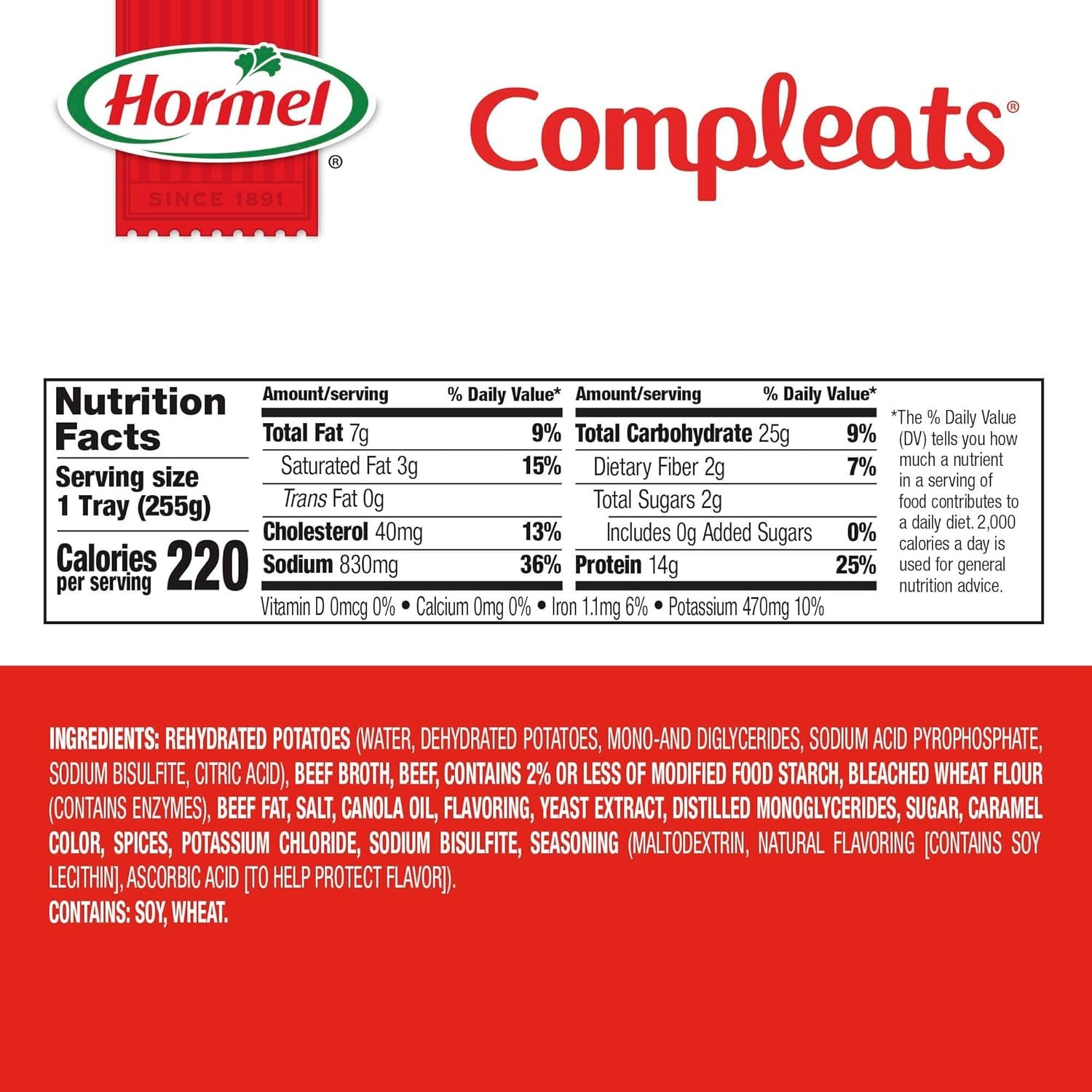 Roast Beef & Mashed Potatoes Microwave Tray – 9oz Pack of 6 for Quick Meals