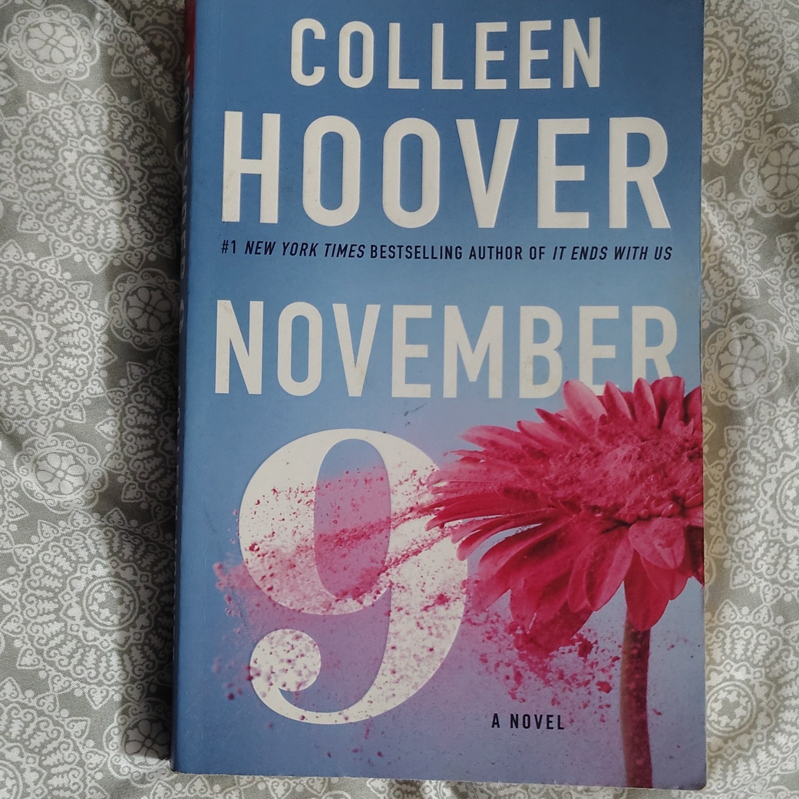 Colleen Hoover November 9 Paperback Novel, Atria Paperback Love Story Fiction