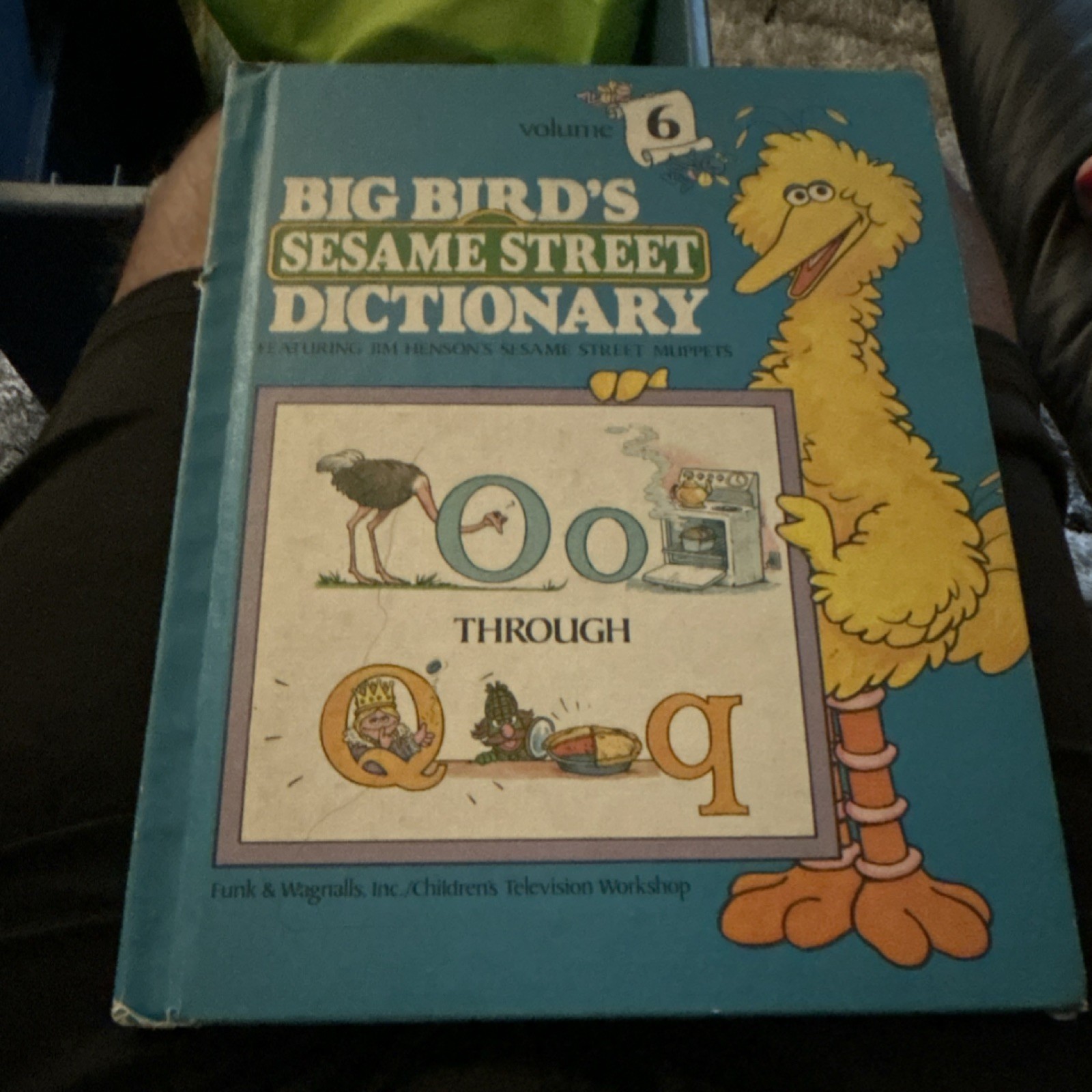 Big Bird’s Sesame Street Dictionary Vol 6 Oo- Qq Hardcover Funk & Wagnalls