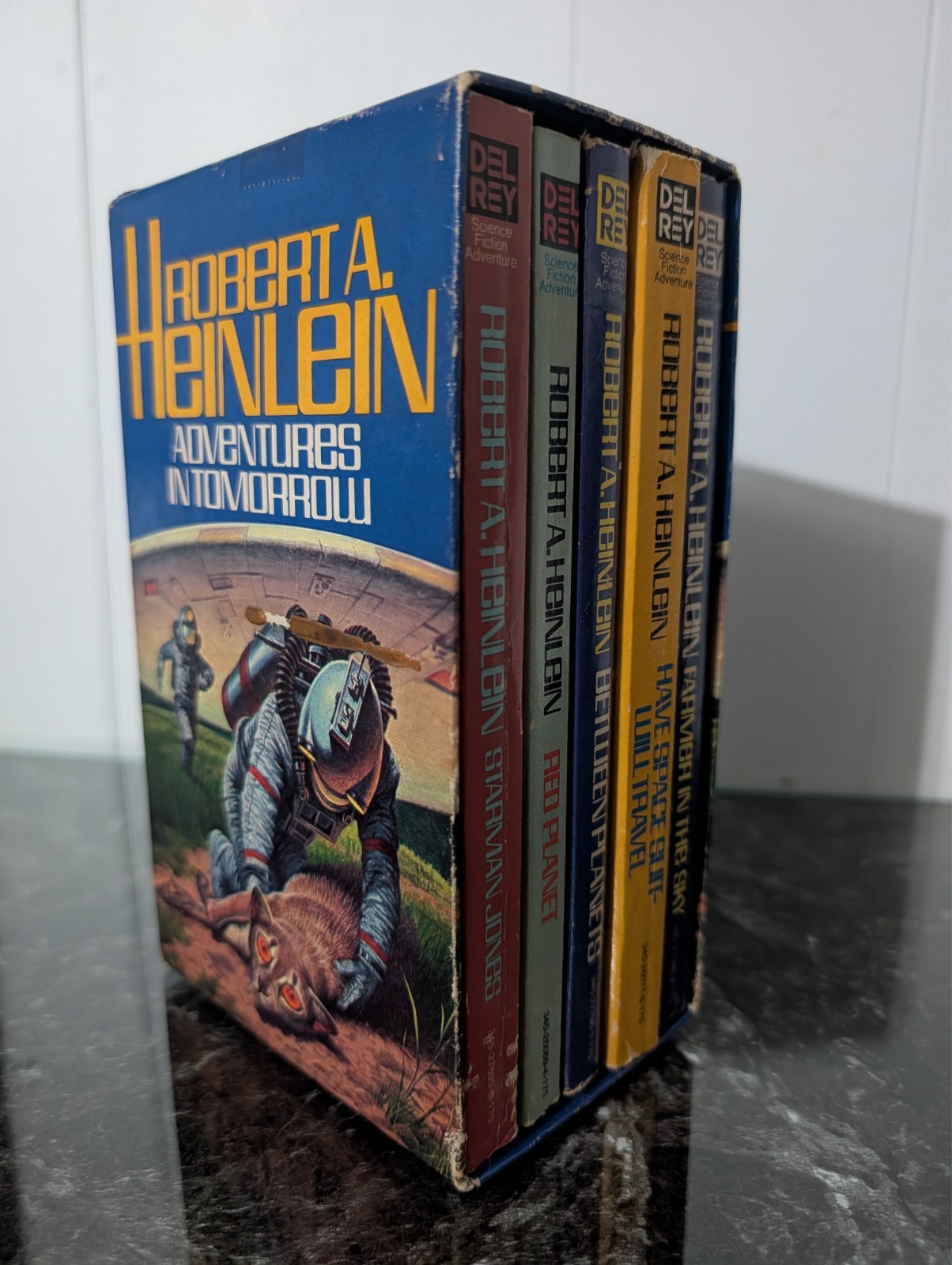 1978 Adventures in Tomorrow Boxed Set of 5 Paperback Books by Robert A. Heinlein