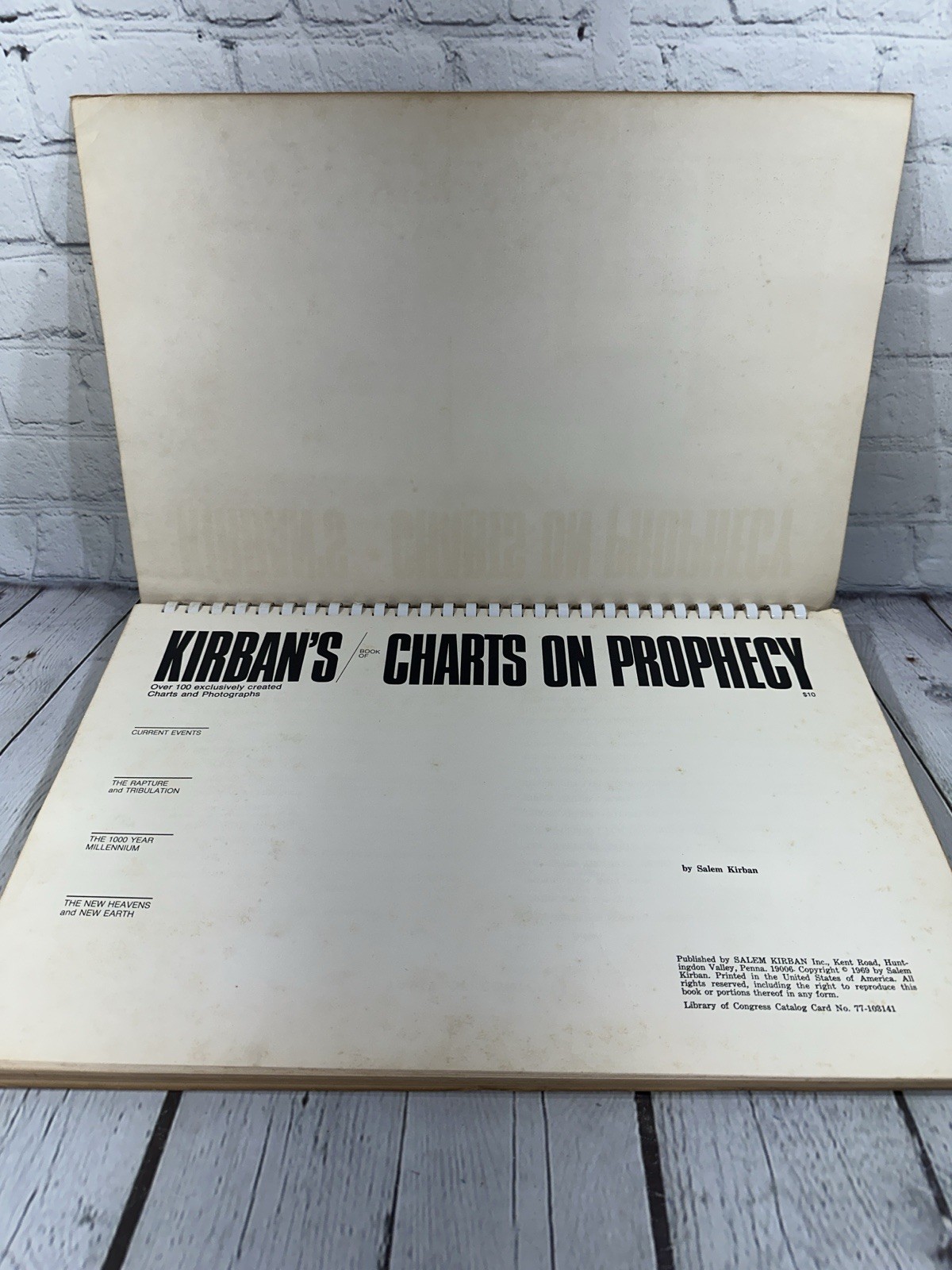 Rare 1969 Salem Kirban’s 129 Page Book Of Charts On Prophecy Vintage VGC!