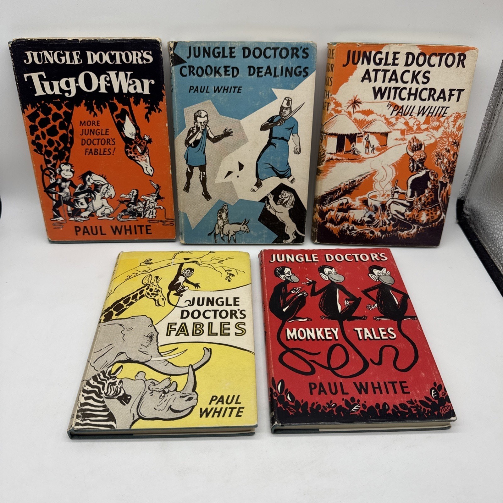 Lot of 5 Jungle Doctor Series Paul White Paternoster Press 1950s/60s Mid Grade!