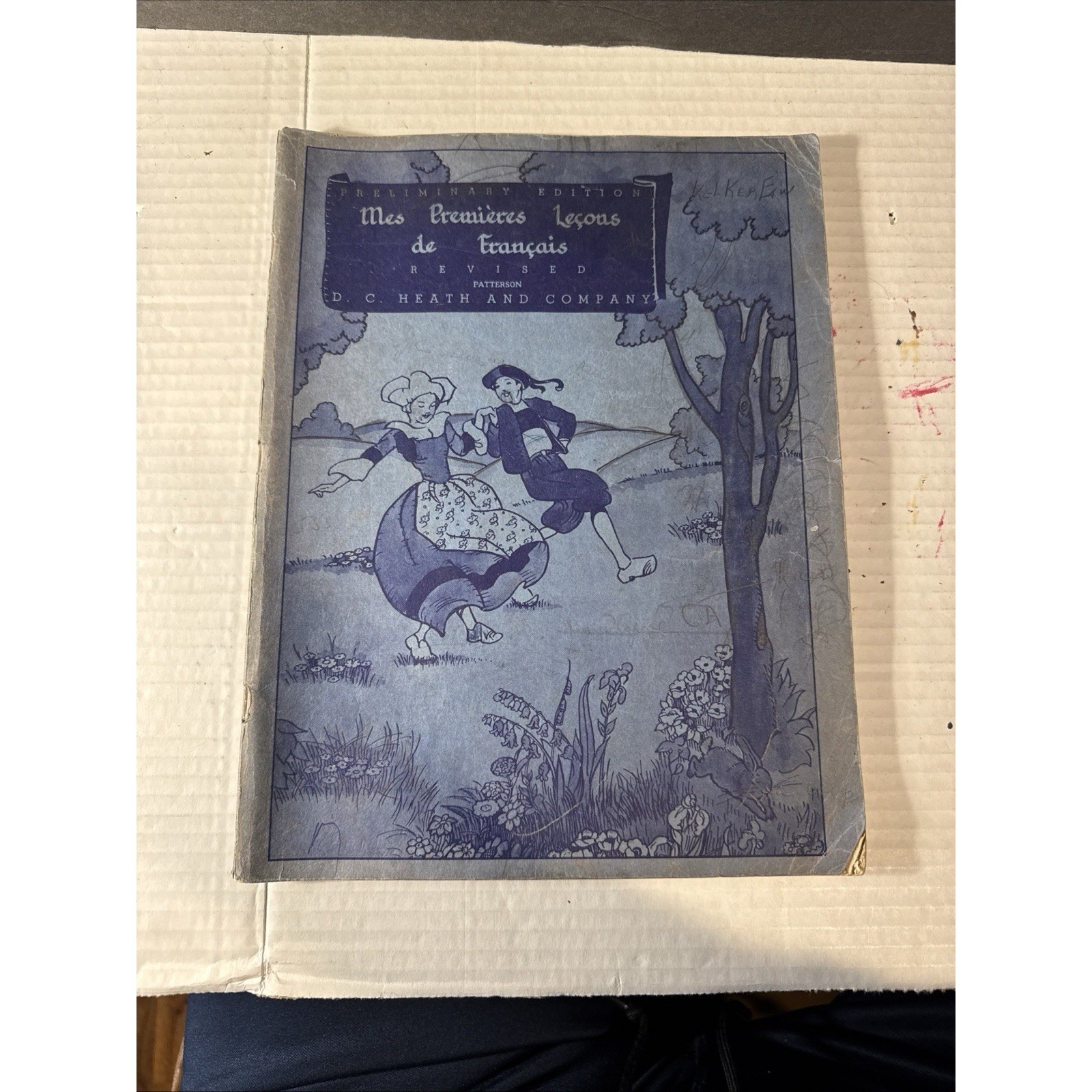 Vintage Antique 1954 D.C. HEATH and COMPANY FRENCH TEXTBOOK FOR CHILDREN~PB~RARE