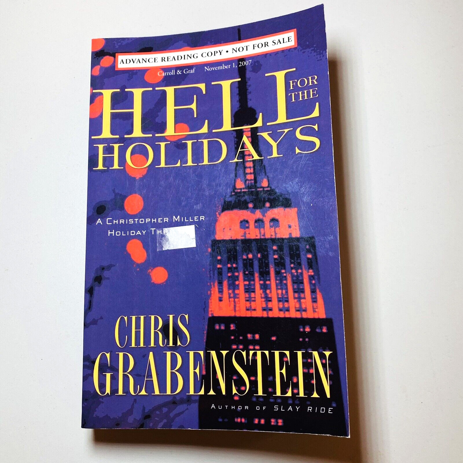 SIGNED Hell for the Holidays Chris Grabenstein Advance Reading Copy Trade PB