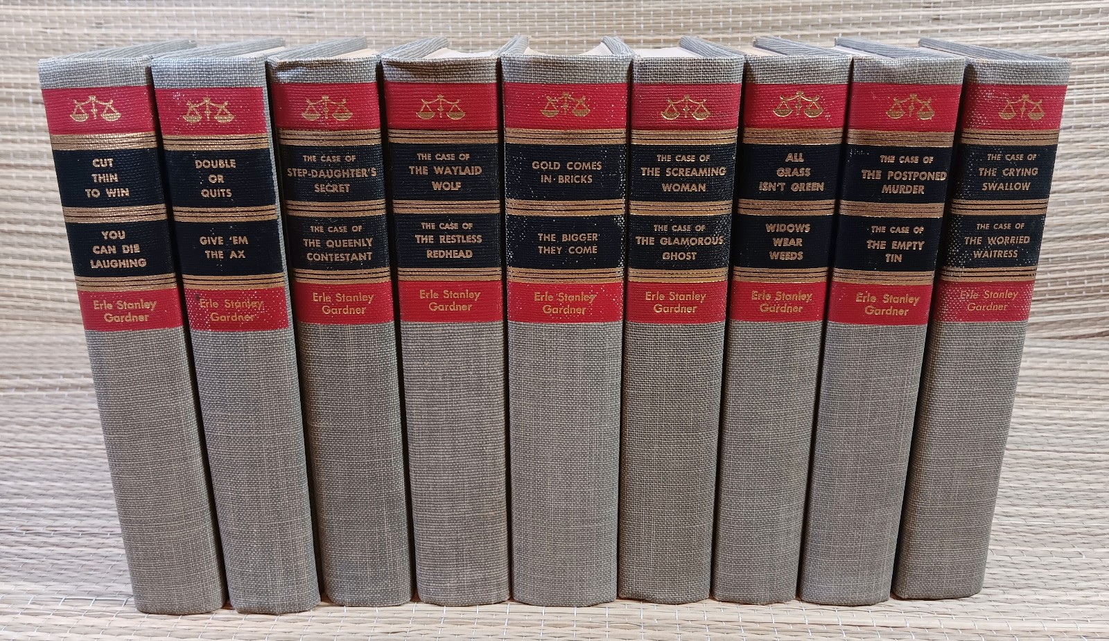 Vtg Lot/9 ERLE STANLEY GARDNER Perry Mason Mystery Hardcover Walter J Black #1