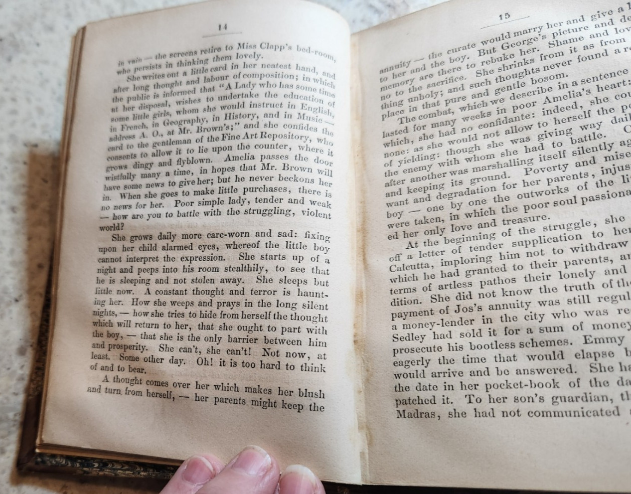 Vanity Fair, W M Thackeray, Copyright edition, Vol 3, Bernhard Tauchnitz, 1848