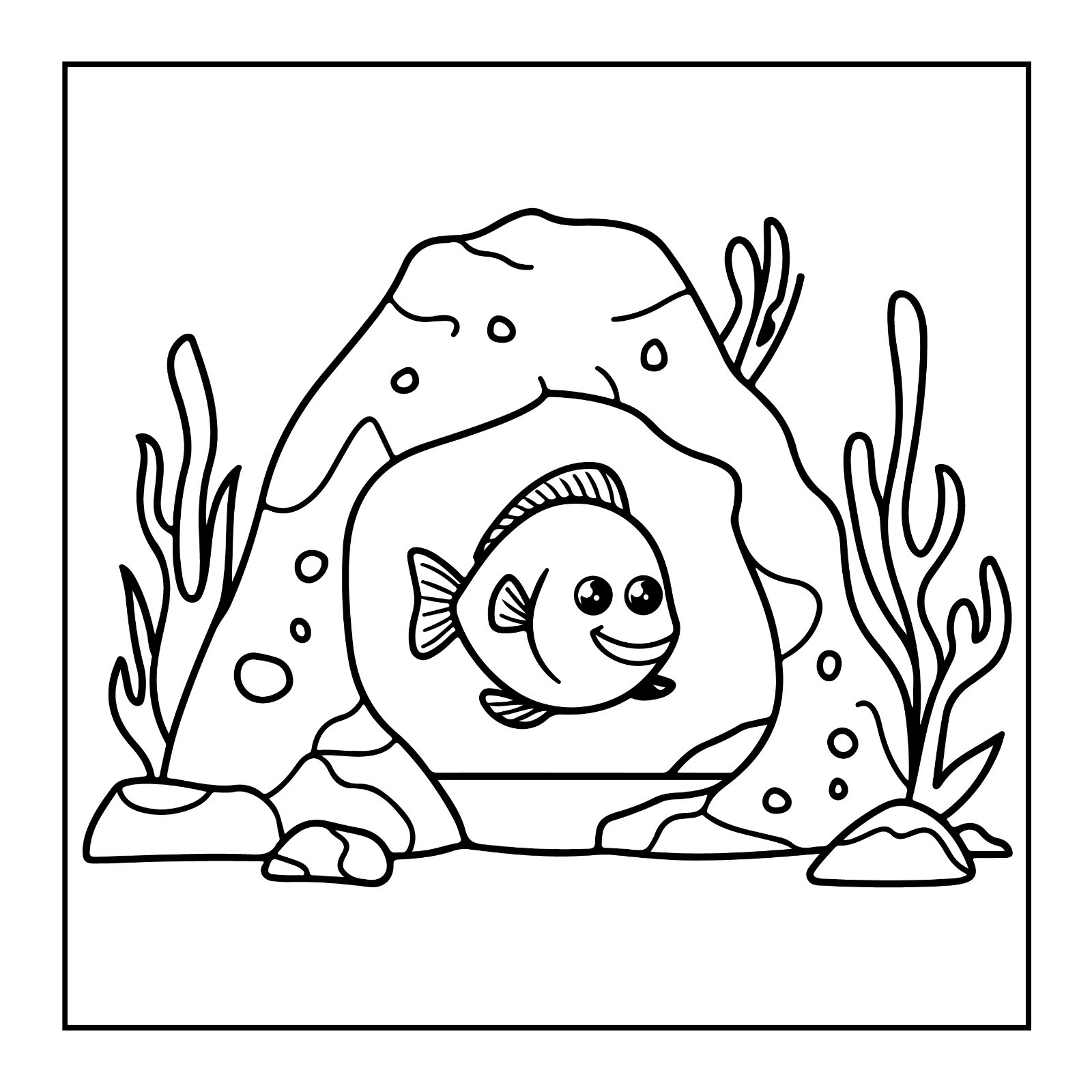 Bold fish Coloring Bookfor Kids & Adults | Cute Designs