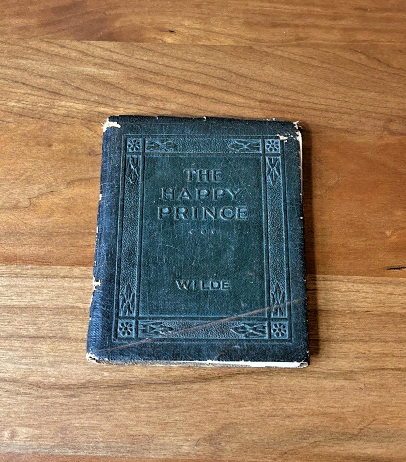 LITTLE LEATHER LIBRARY BOOK Oscar Wilde THE HAPPY PRINCE Vintage Green Leather