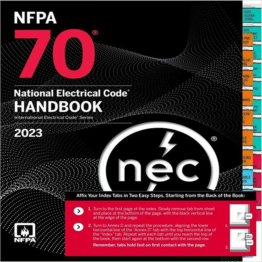 NFPA 70, National Electrical Code Handbook, 2023 Edition, with Tabs Hardcover
