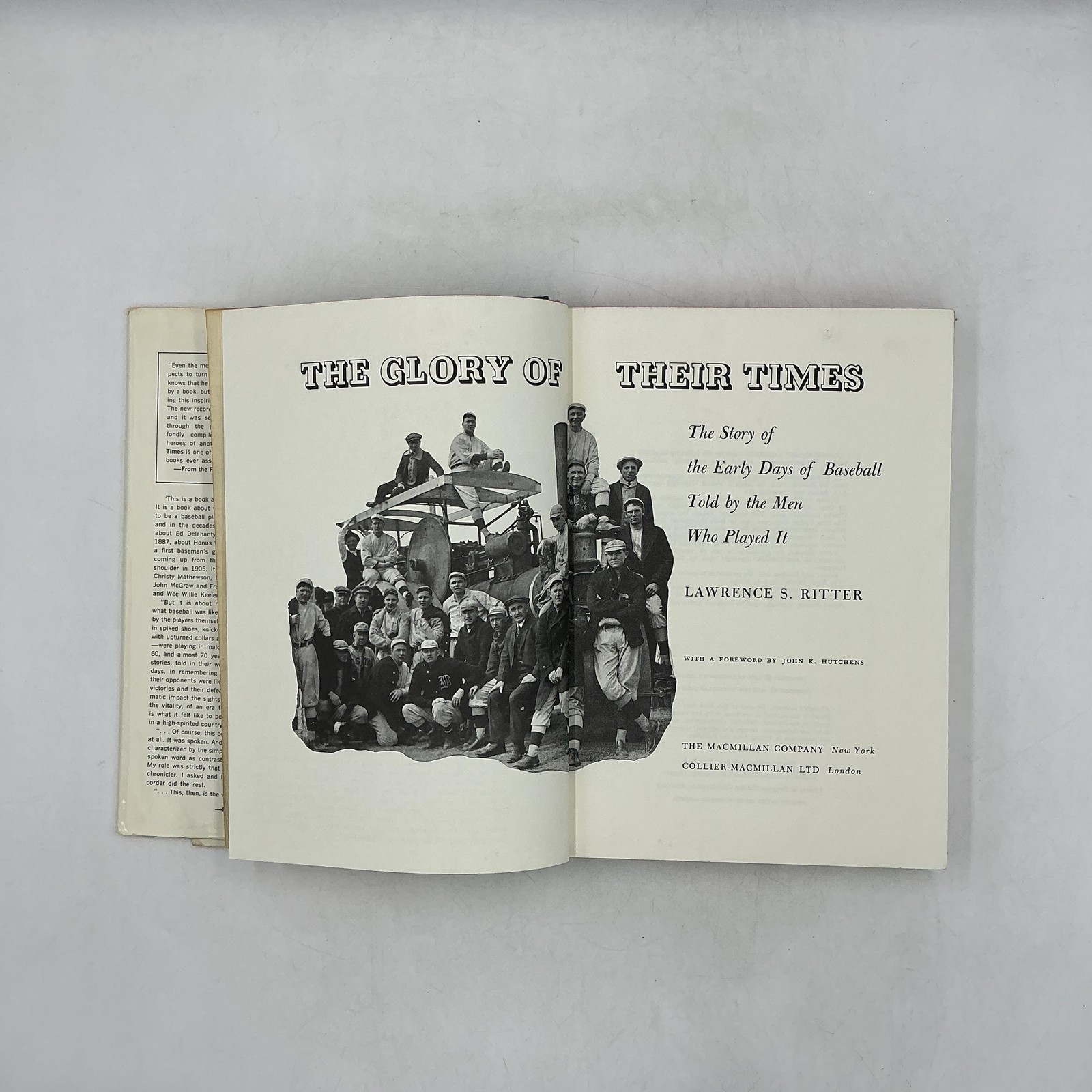 THE GLORY OF THEIR TIMES Lawrence S. Ritter 1966 Hardcover The Macmillan Company