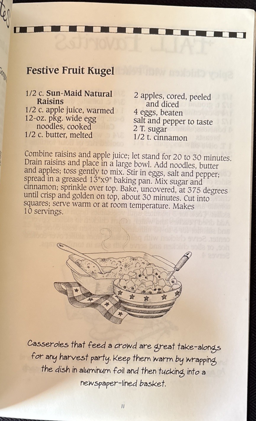 Goose Berry Patch Cookbook Fall Favorites with Sun Maid Raisins & Dried Fruit