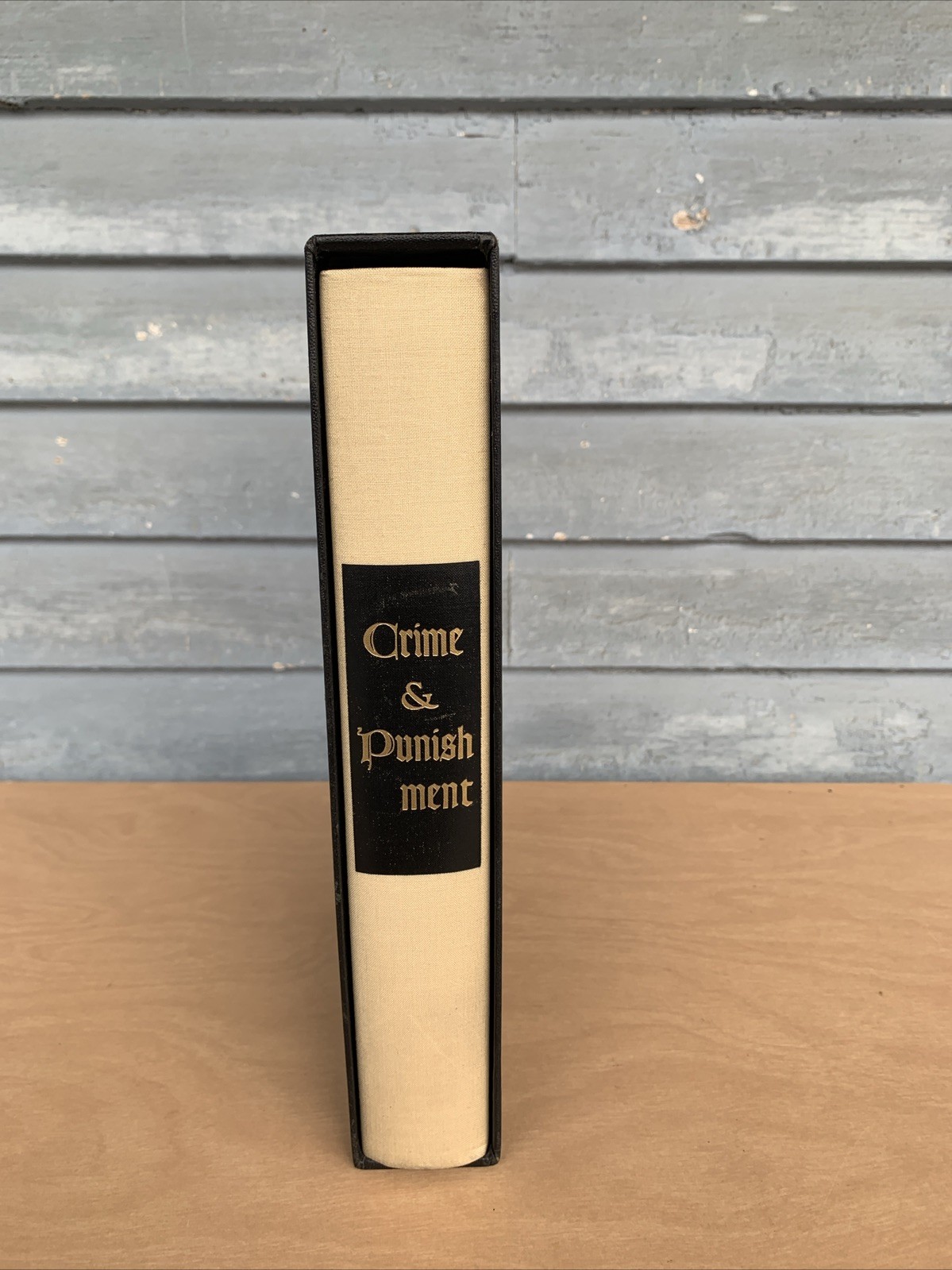 Crime & Punishment by Fyodor Dostoevsky Wood Engravings & Sandglass Insert 1940
