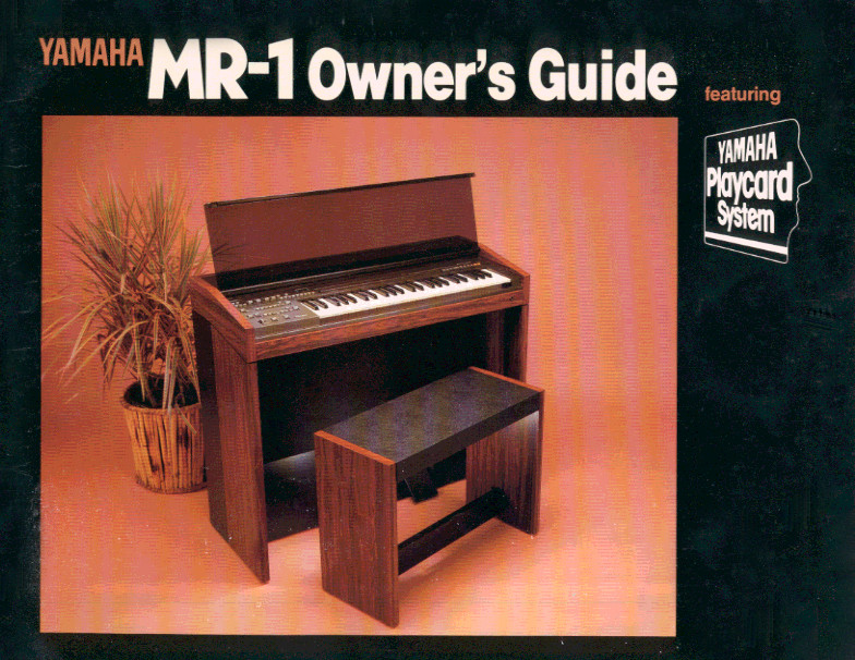 Yamaha MR-1 Instruction Manual: 38 Pages & Protective Covers!