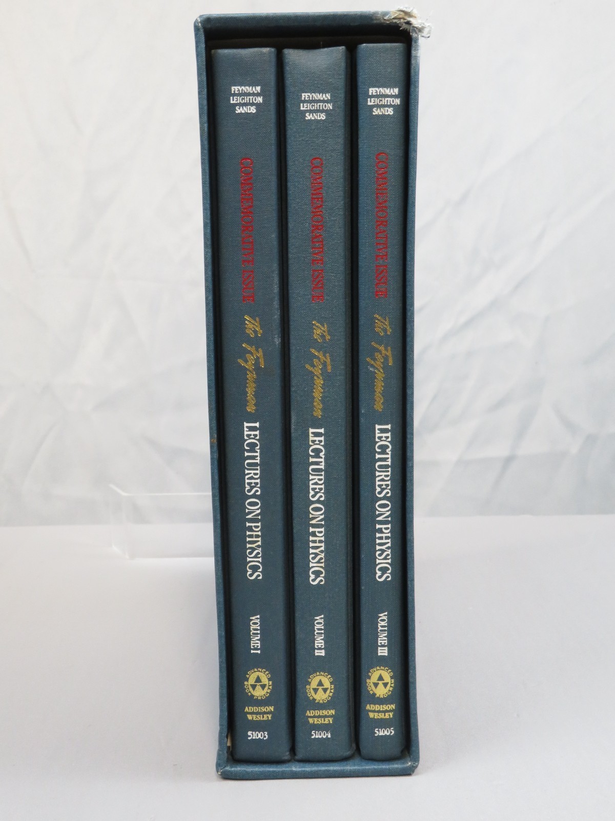 Feynman Lectures on Physics 1989 Commemorative 3 Vol Box Set HC Slip case