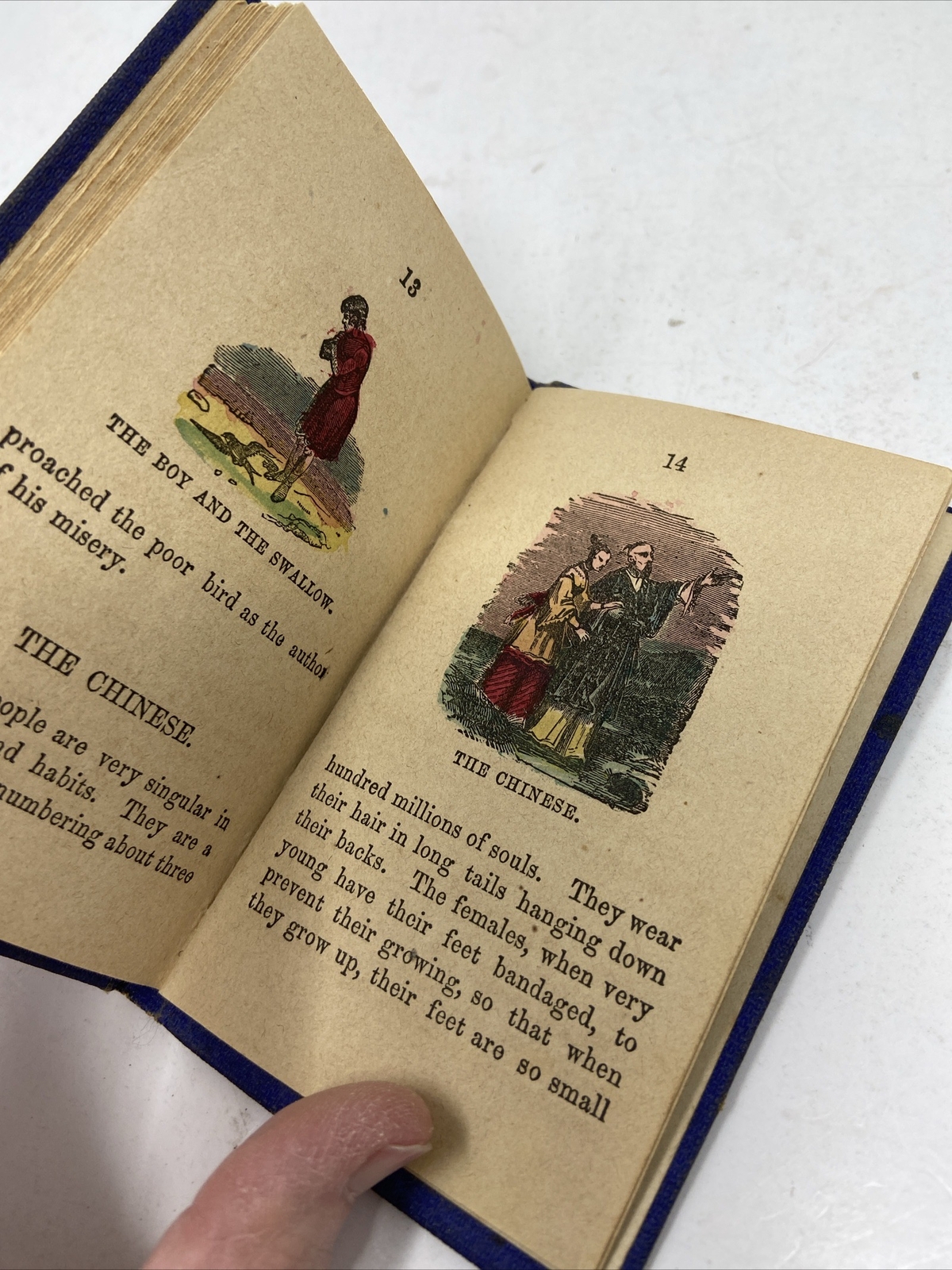 1880’s Antique Mini Kriss Kringle Illustrated Hand Colored Mini Book Christmas