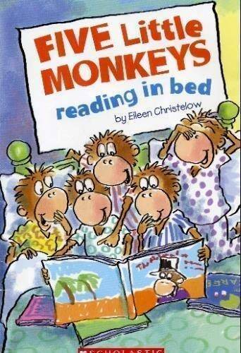 Five Little Monkeys Reading in Bed – Paperback By Christelow, Eileen – GOOD