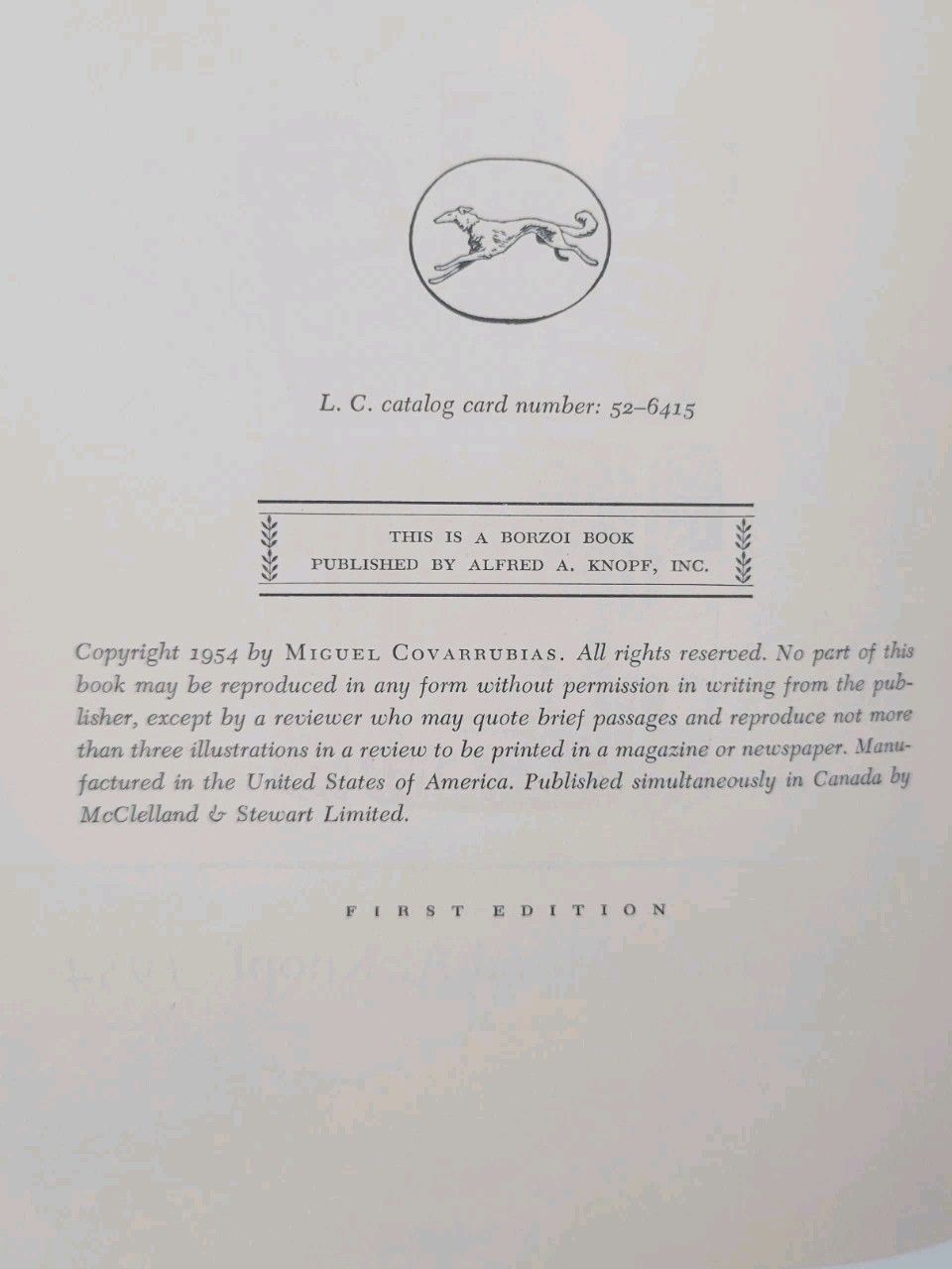 The Eagle, The Jaguar, and the Serpent 1954 First Edition HC Miguel Covarrubias