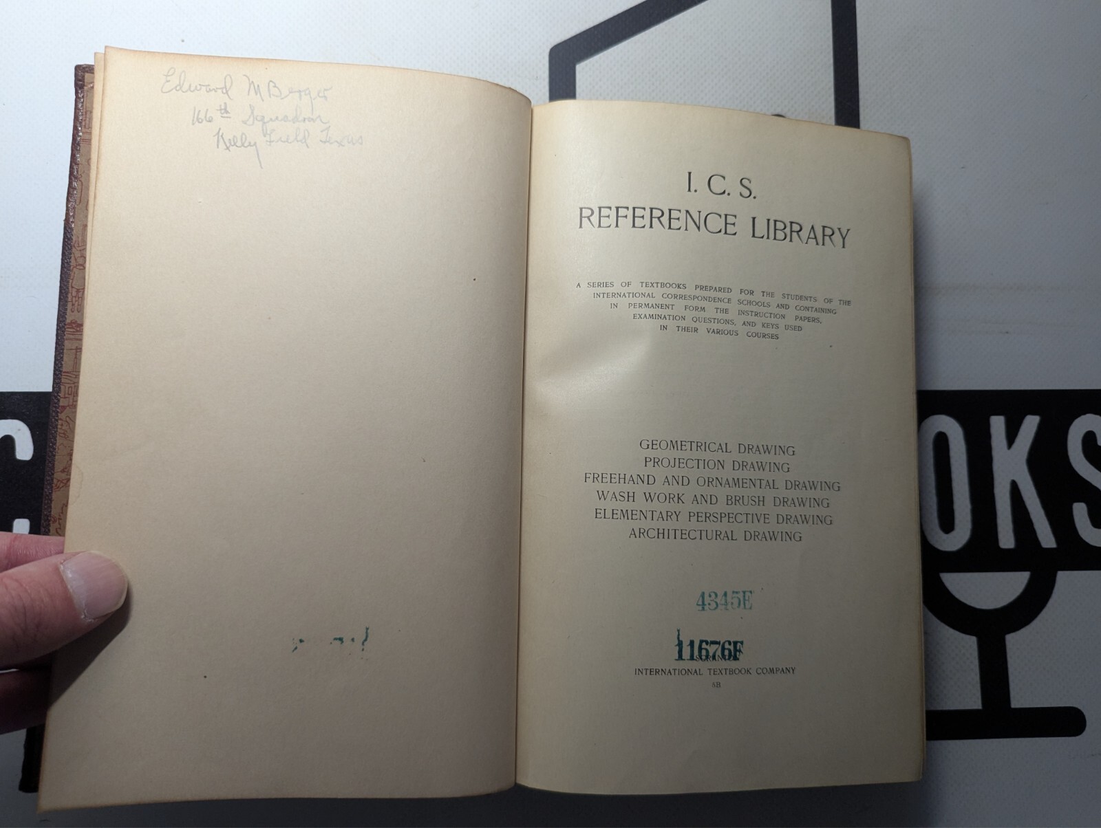 ICS Reference Library Drawing 1907 Hardcover Antique! Geometrical Projection